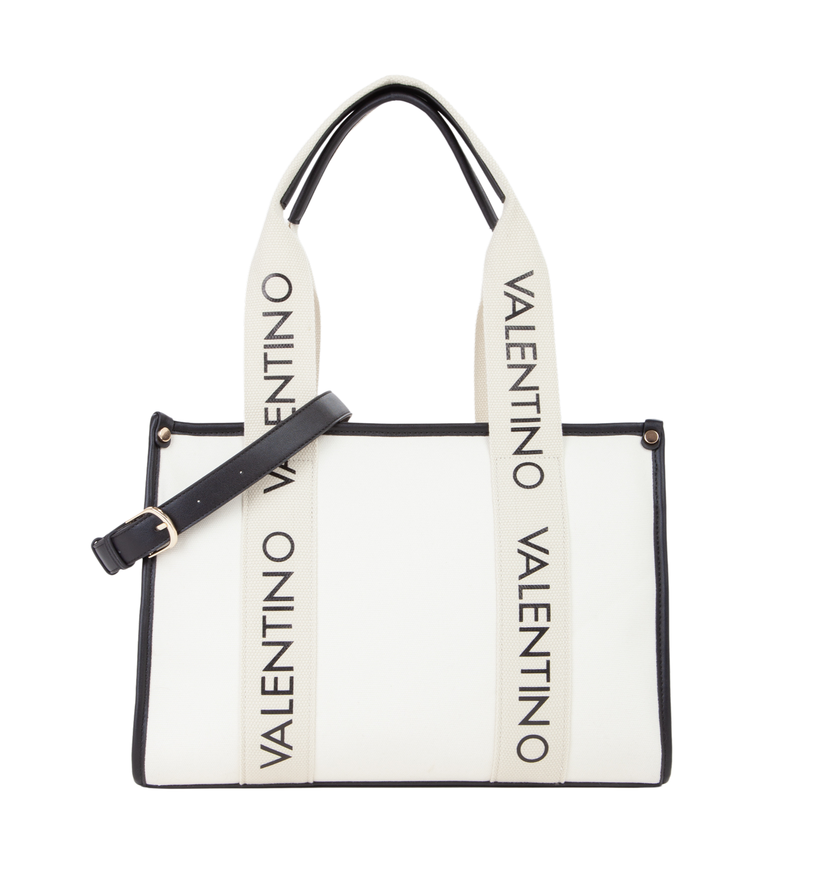 Valentino Shopping Bag CANDLE weiß/schwarz
