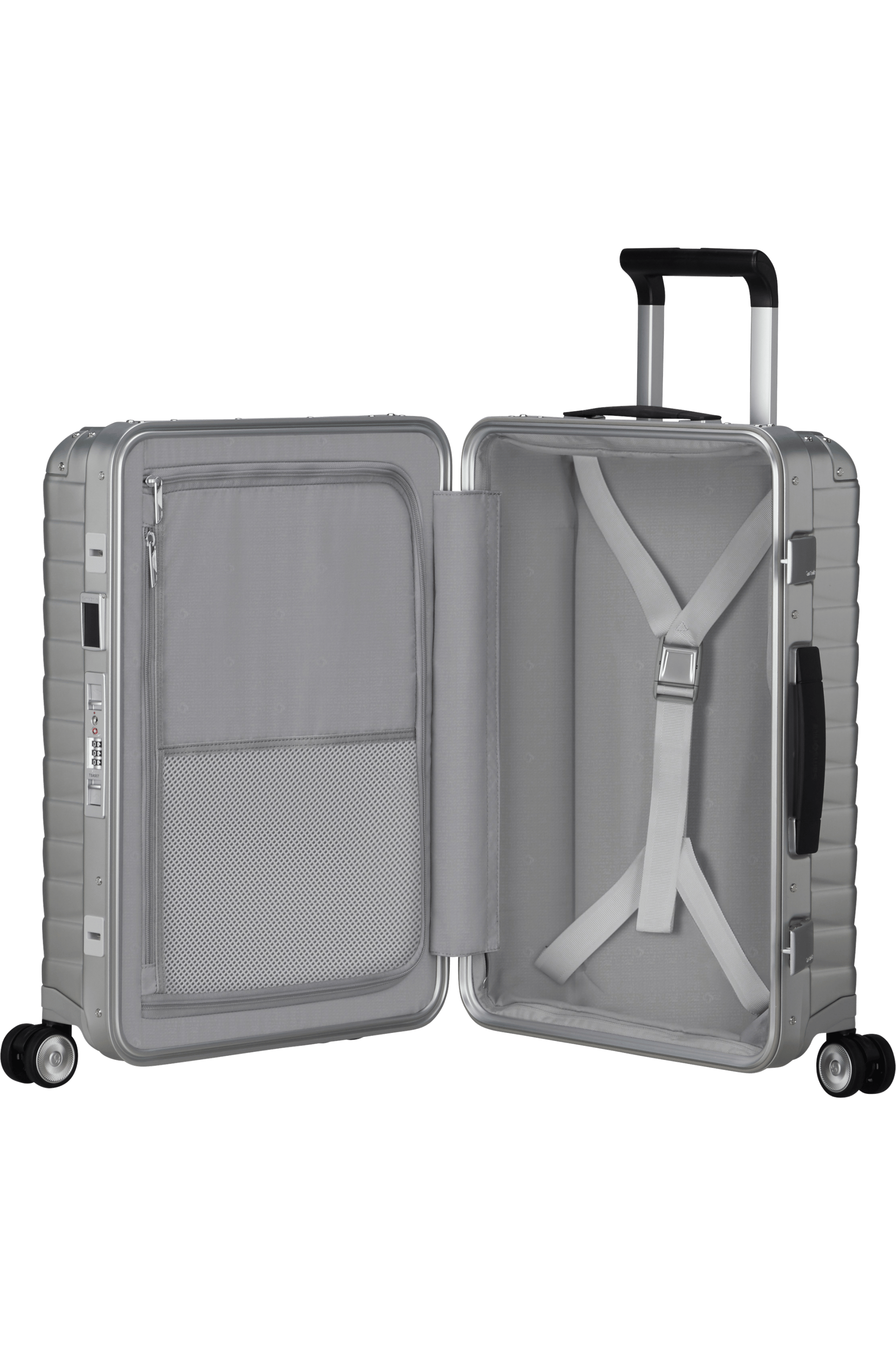 Samsonite Koffer Proxis Alu 55cm silber