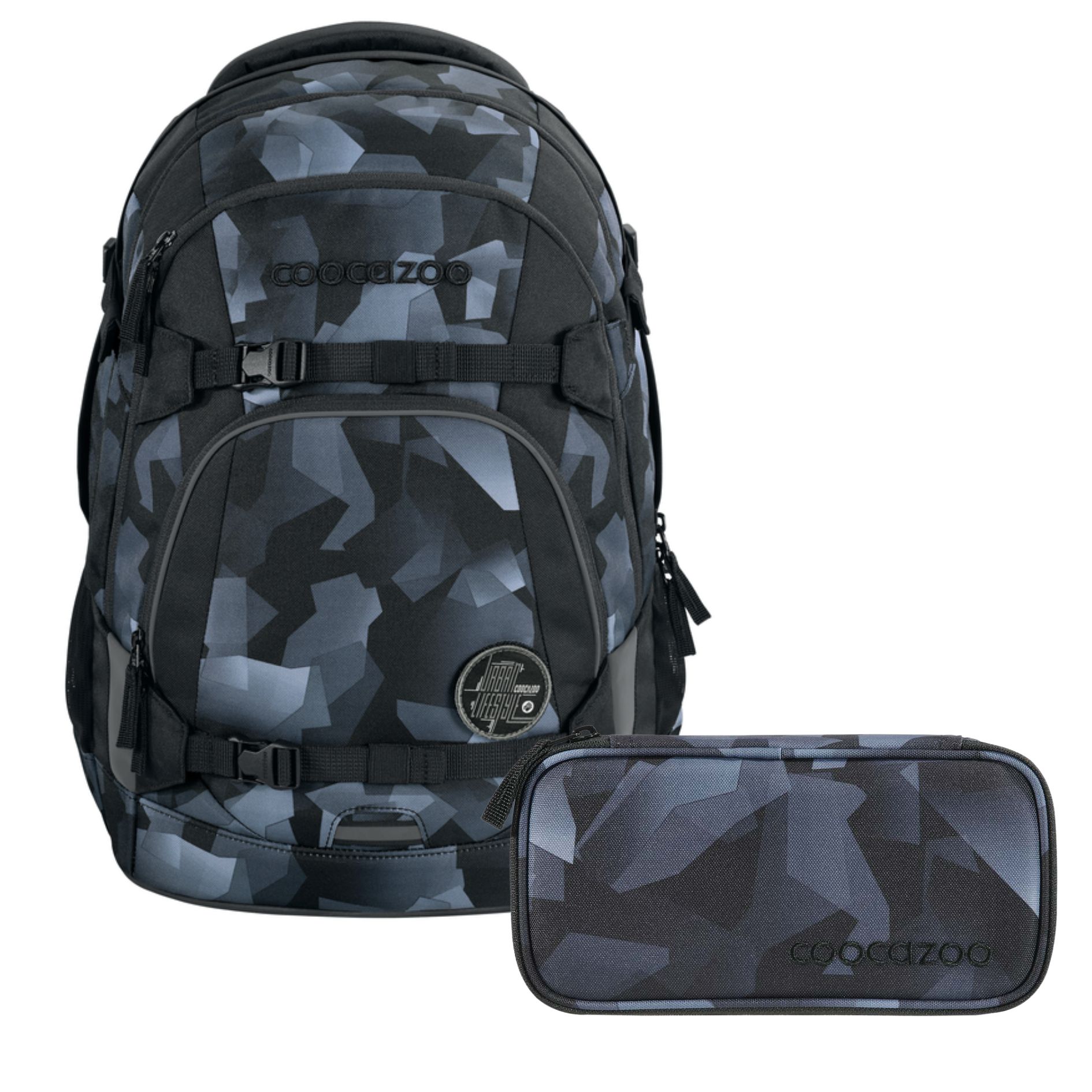 Coocazoo Schulrucksack MATE – Grey Rocks Set