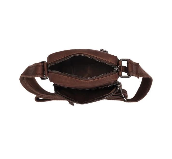 Chesterfield Leder Umhängetasche Bremen braun 