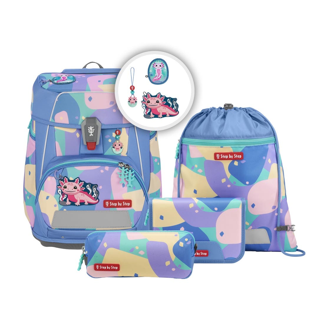 Step by Step Schulranzen-Set SPACE Axolotl Sally 2027 