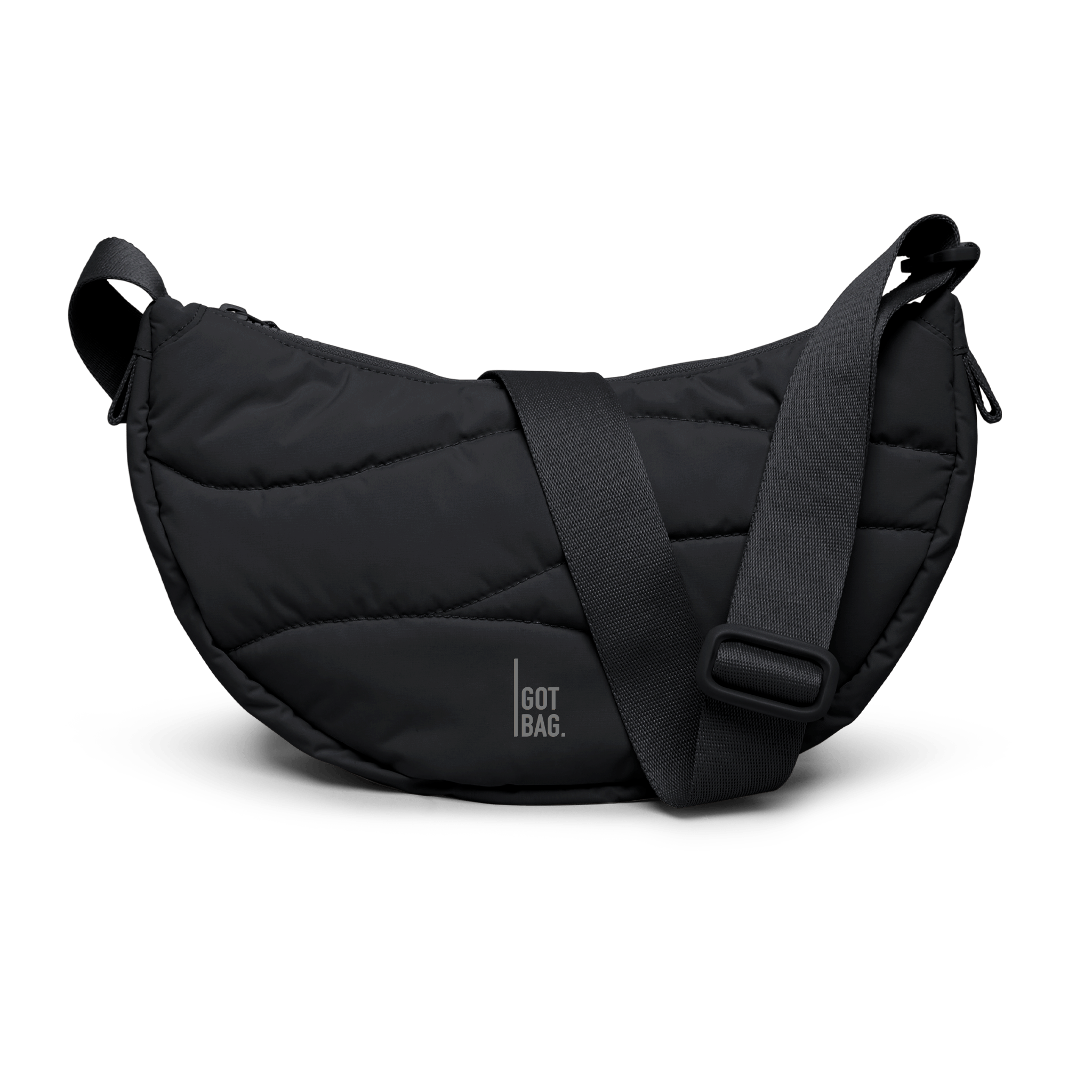 GOT BAG Wavy Puffer Moon Bag black