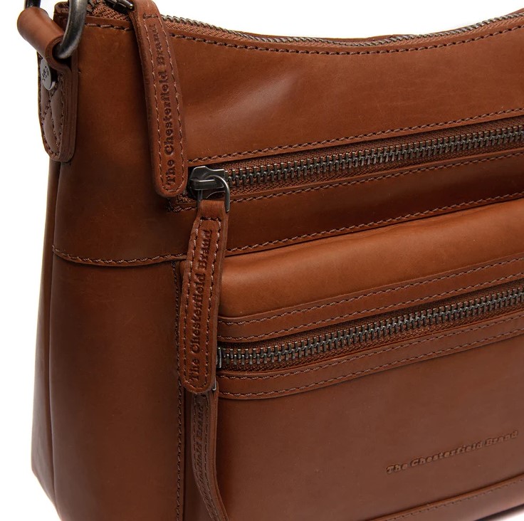 Chesterfield Leder Umhängetasche Ronda cognac 