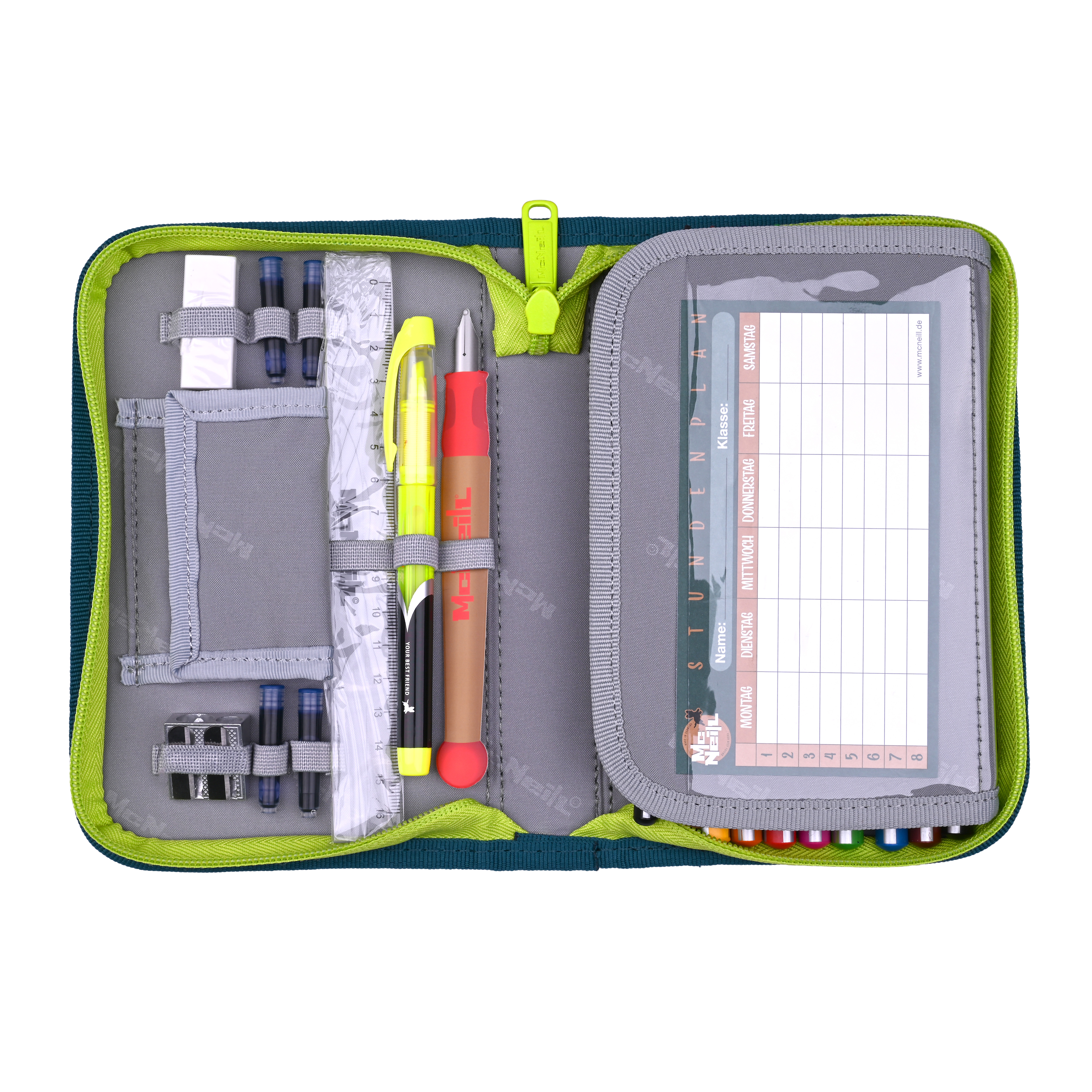 McNeill Schulranzen-Set Bravo Petrol 9-teilig 