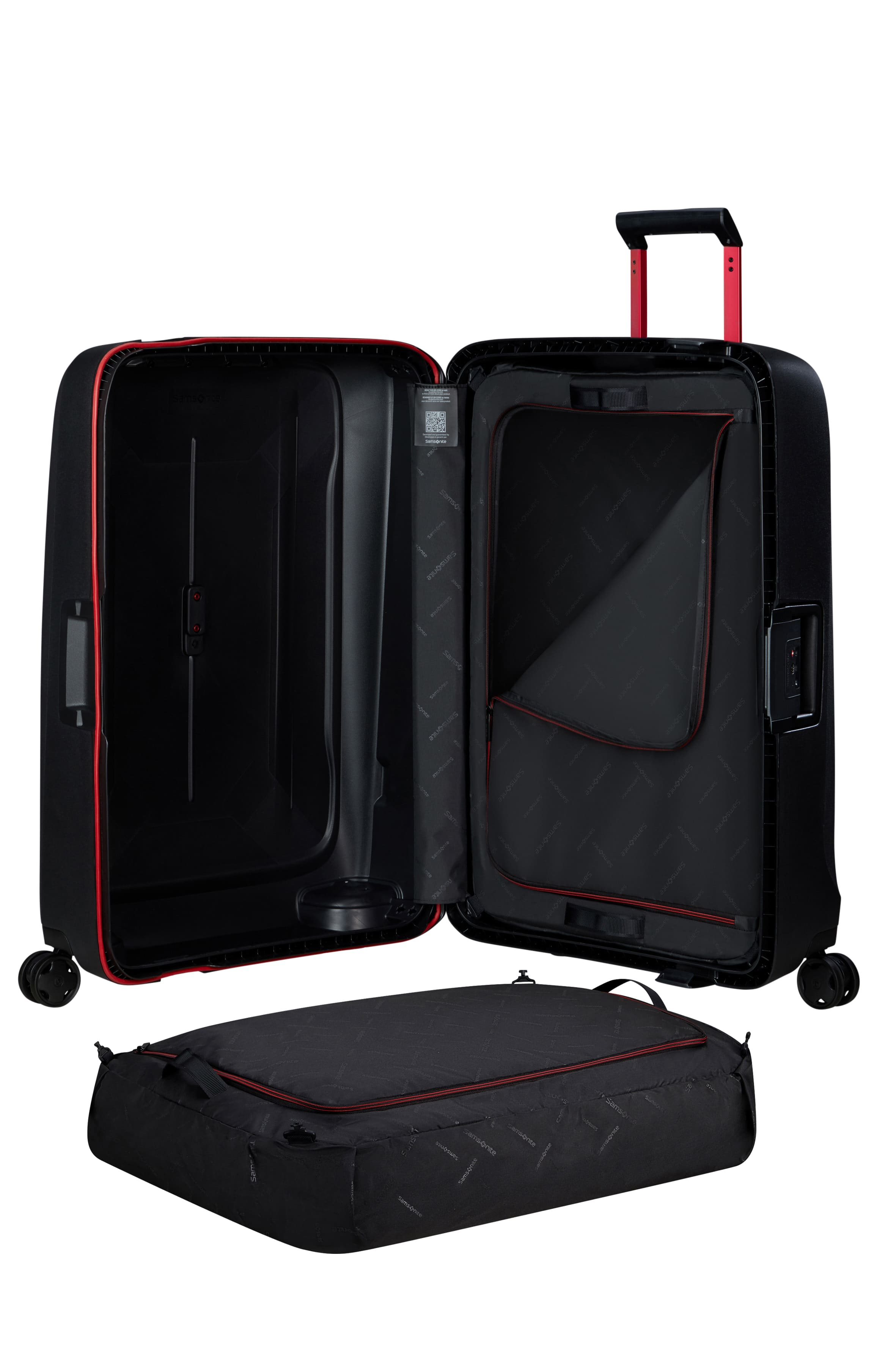 Samsonite Trolley Essens charocal/red 75cm