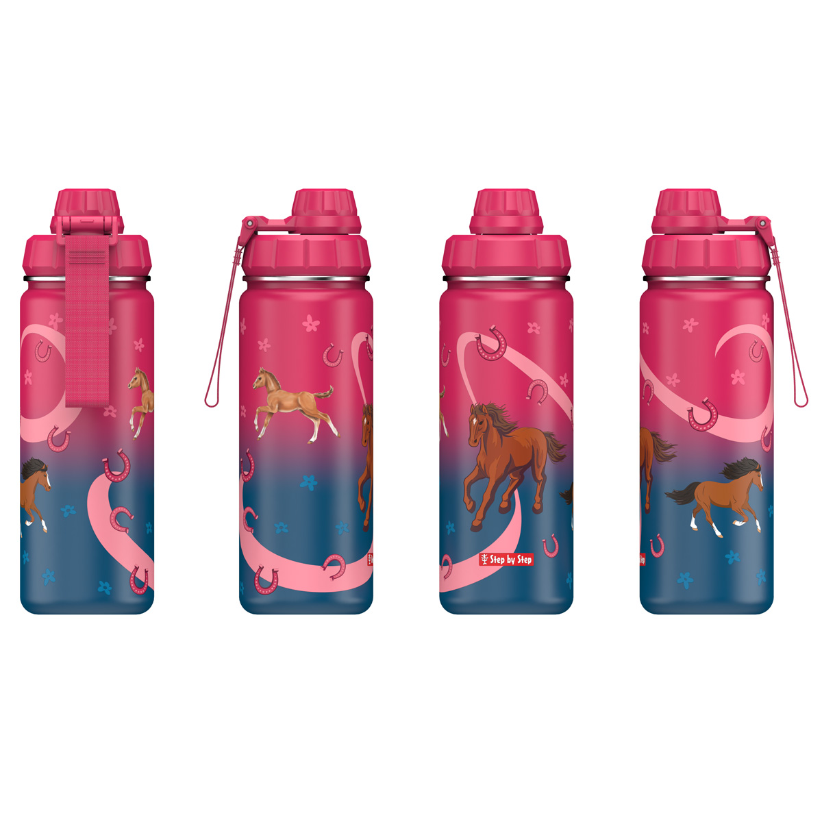 Step by Step Edelstahl Trinkflasche Wild Horse