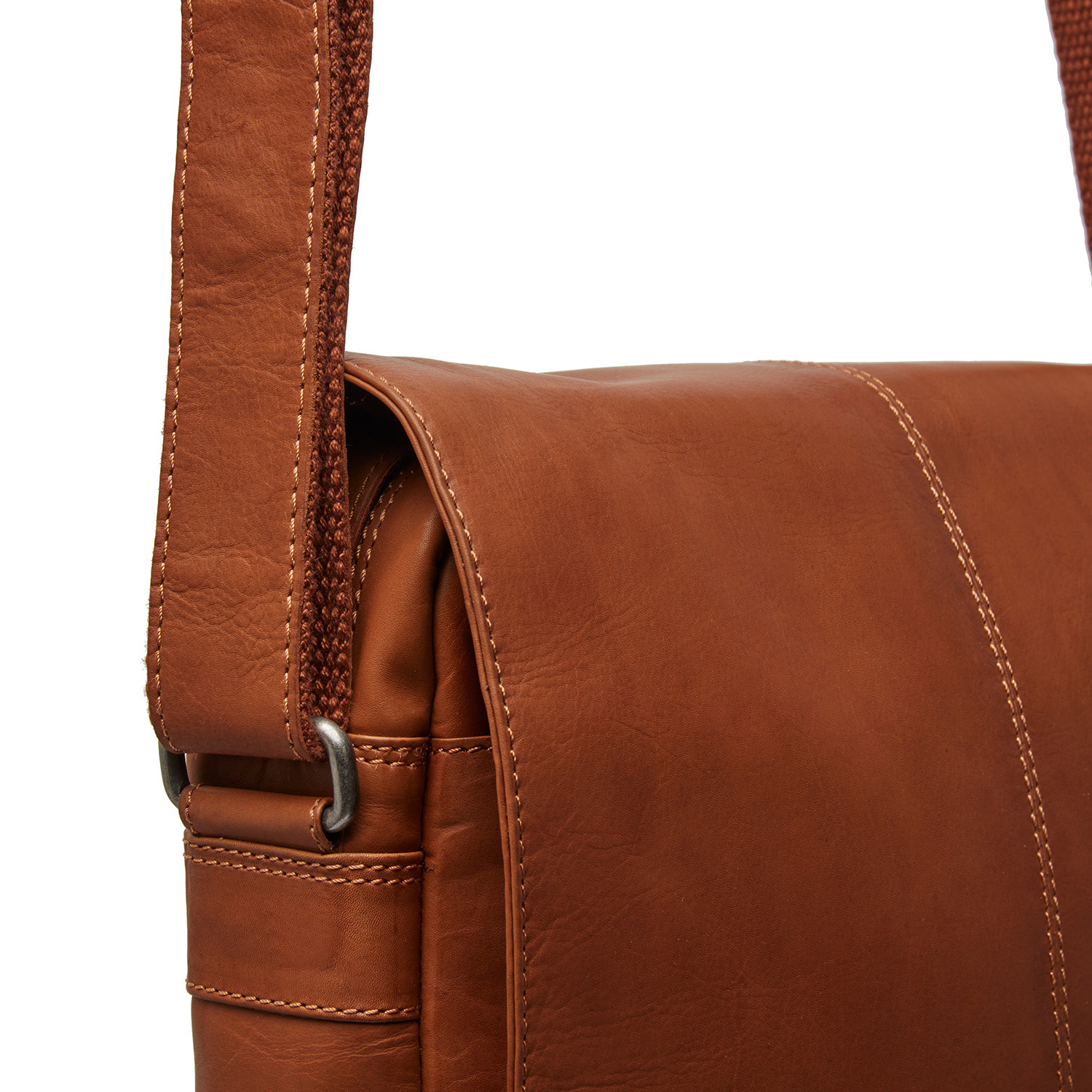 Chesterfield Leder Umhängetasche Raphael cognac