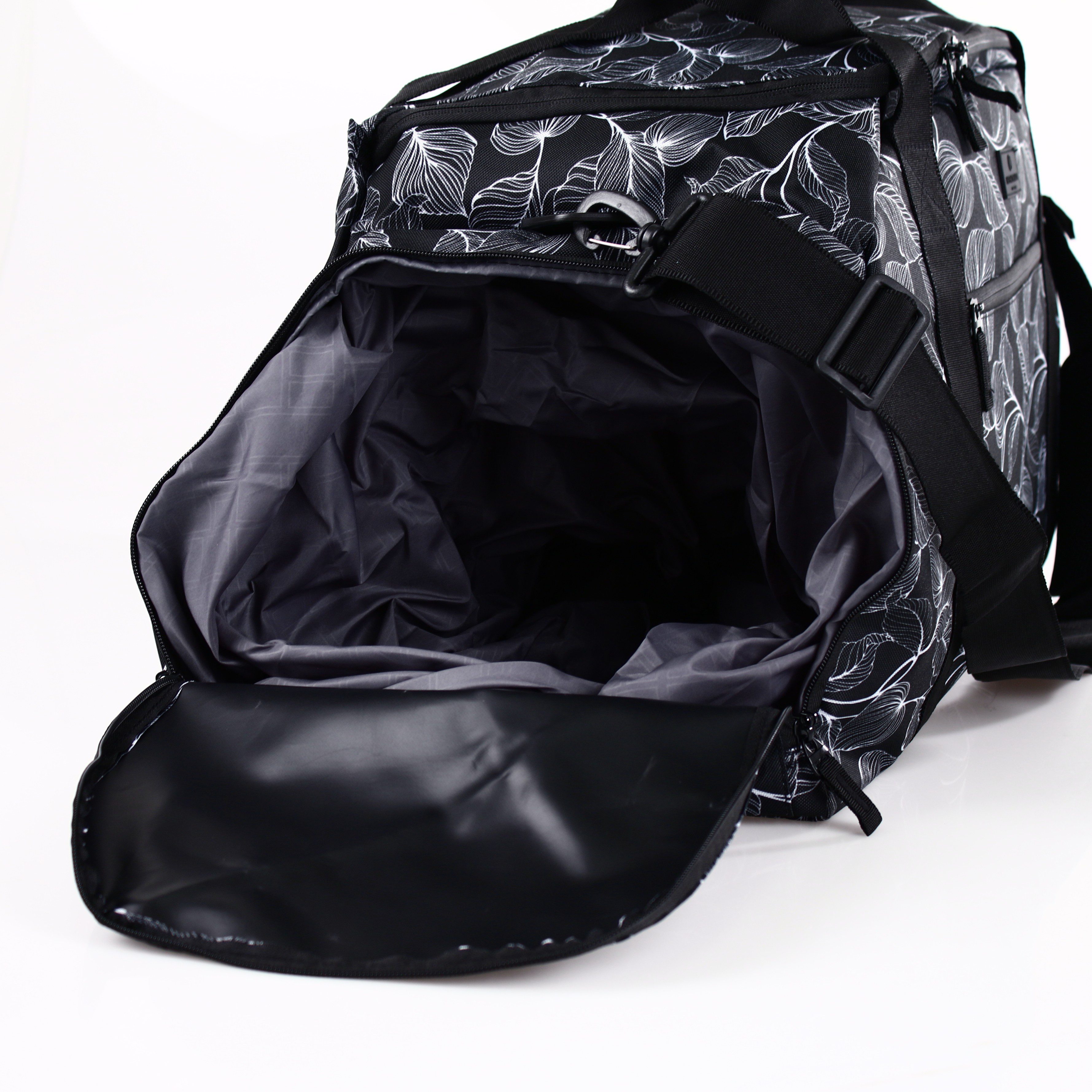 Kenorada Reisetasche Rainbow L Flower schwarz