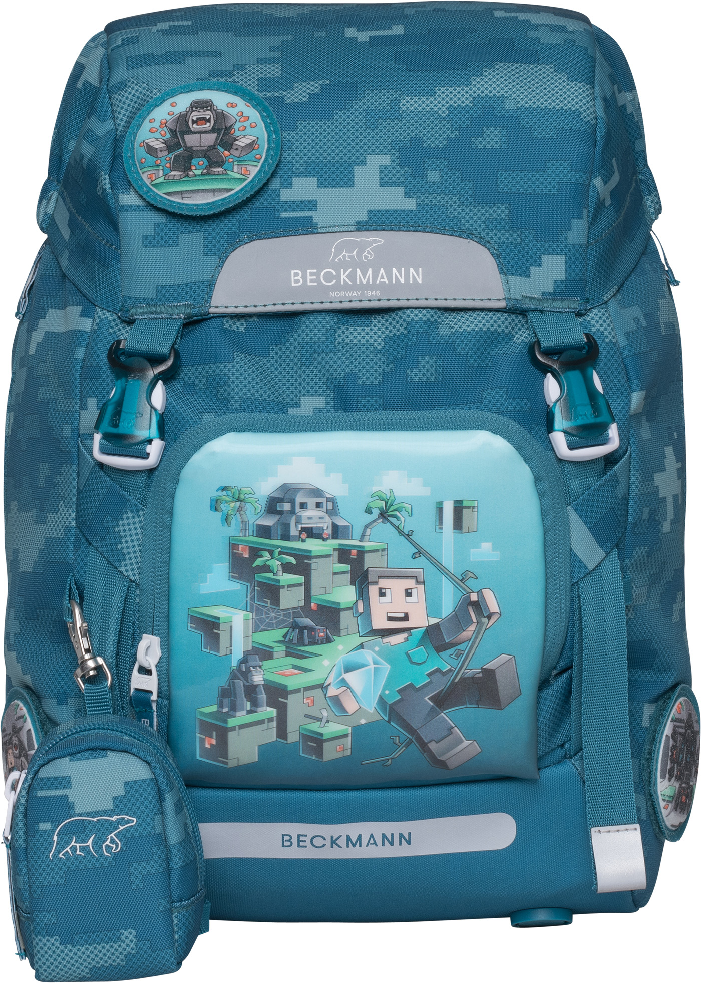 Beckmann Schulrucksack Set 6-teilig Classic Jungle Game 