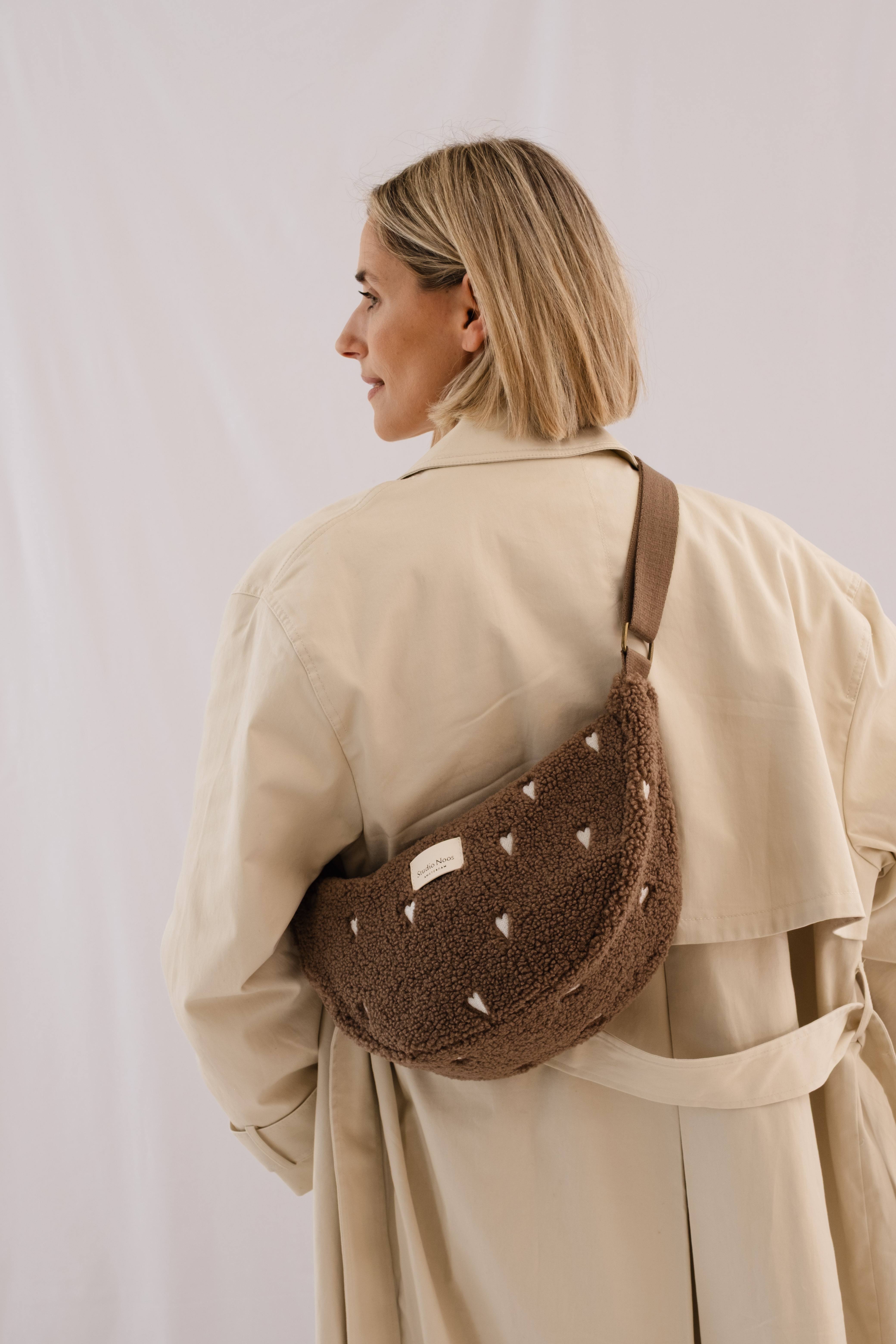 Studio Noos Teddy Adult Fanny Pack Brown Hearts Studio Noos Teddy Adult Fanny Pack Brown Hearts