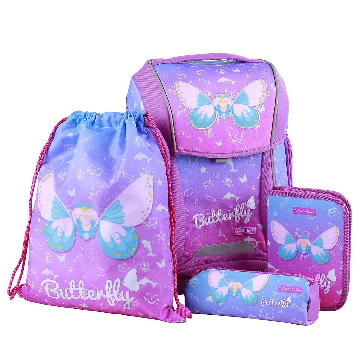 School Buddy Schulranzen-Set Butterfly