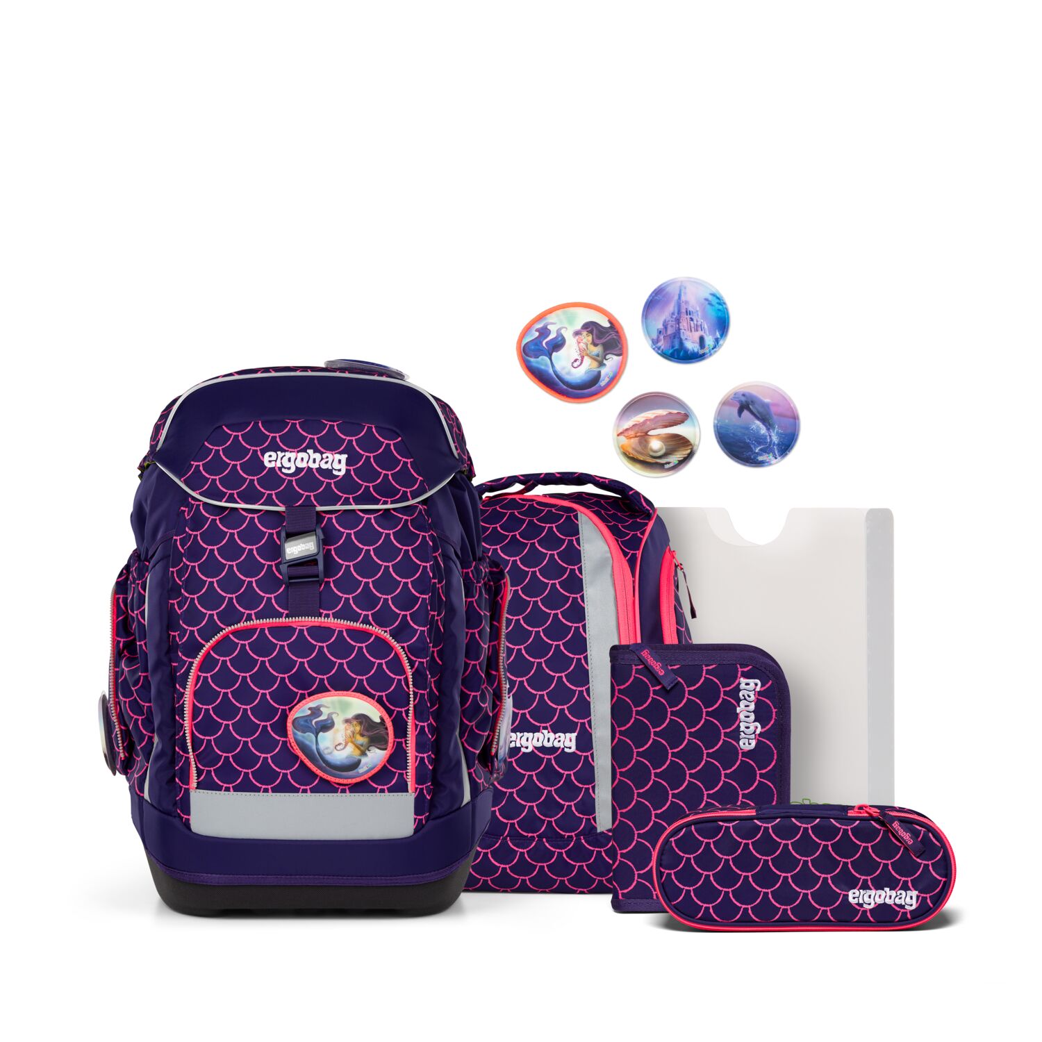 Ergobag Schulranzen-Set Maxi PerlentauchBär 2025