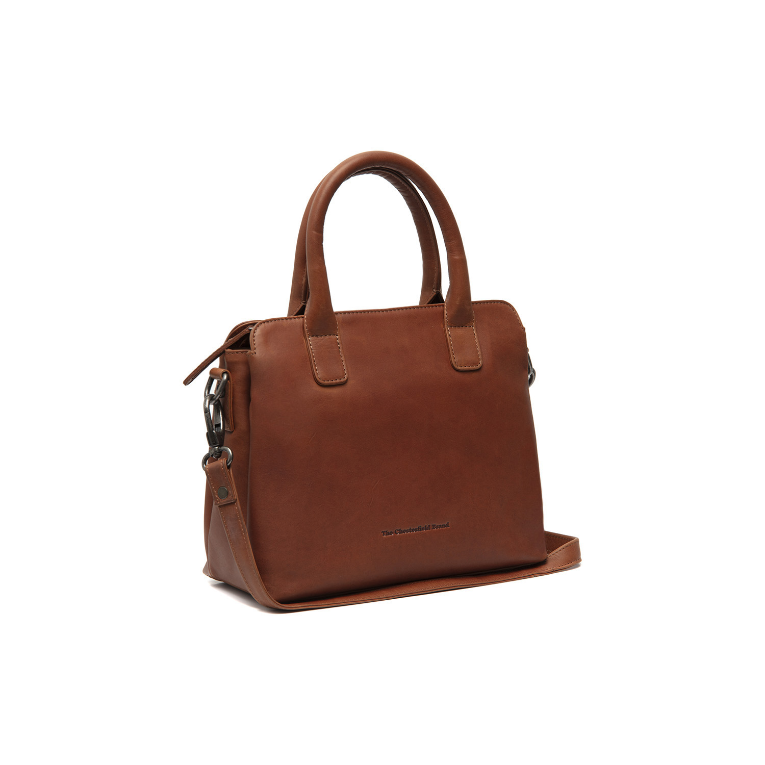 Chesterfield Leder Handtasche Valmonte cognac