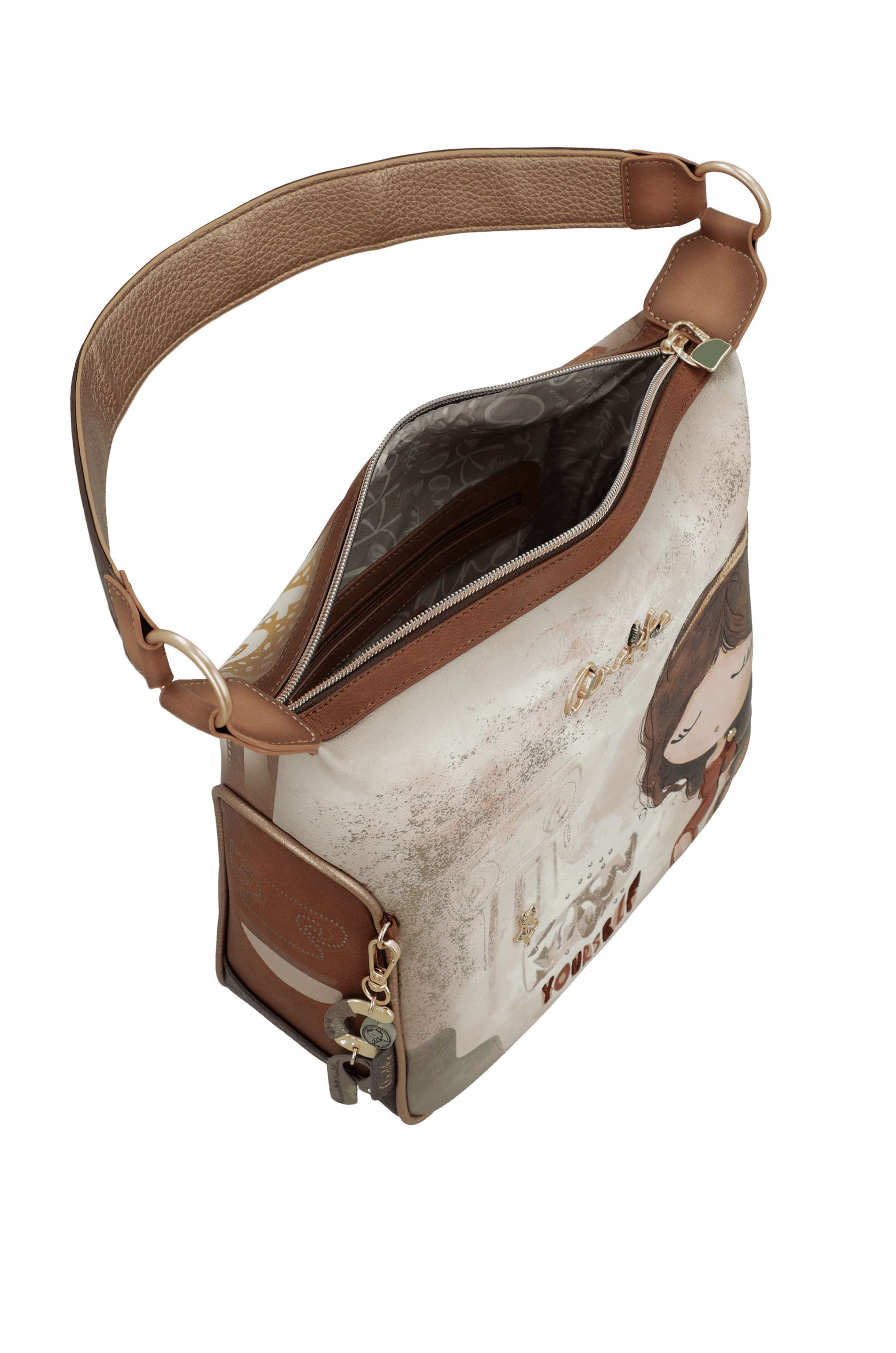 Anekke Schultertasche mit Umhängeriemen Muse