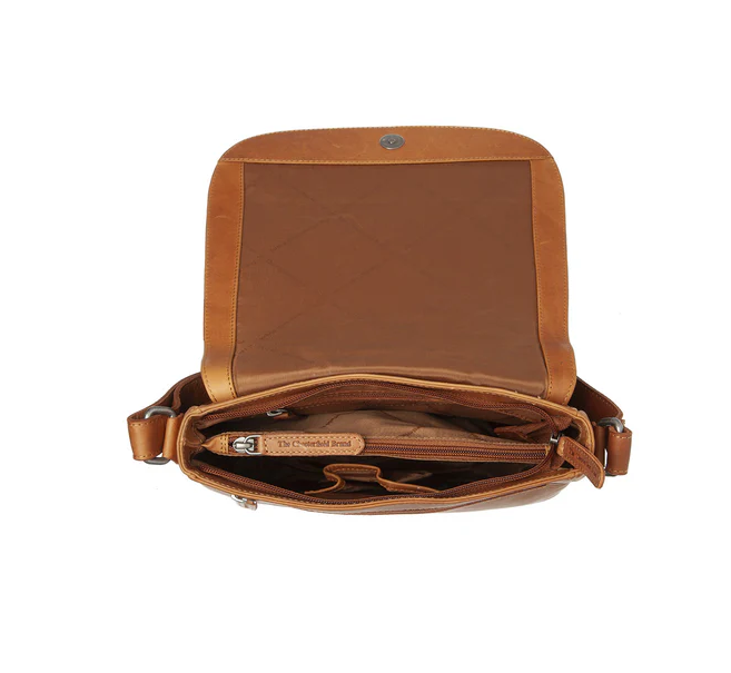 Chesterfield Leder Umhängetasche Everglades cognac