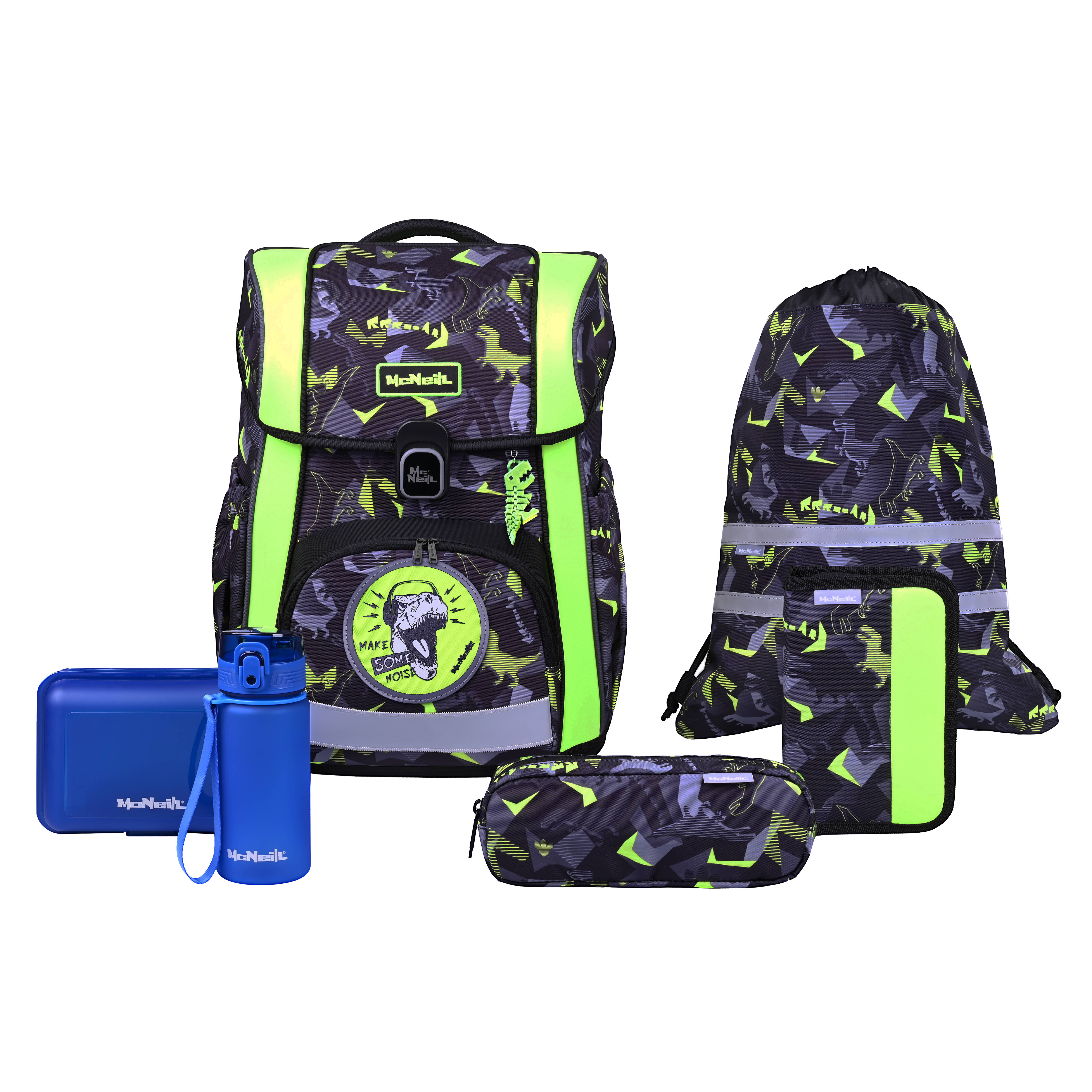 McNeill Schulranzen-Set Bravo Dinopark 9-teilig 