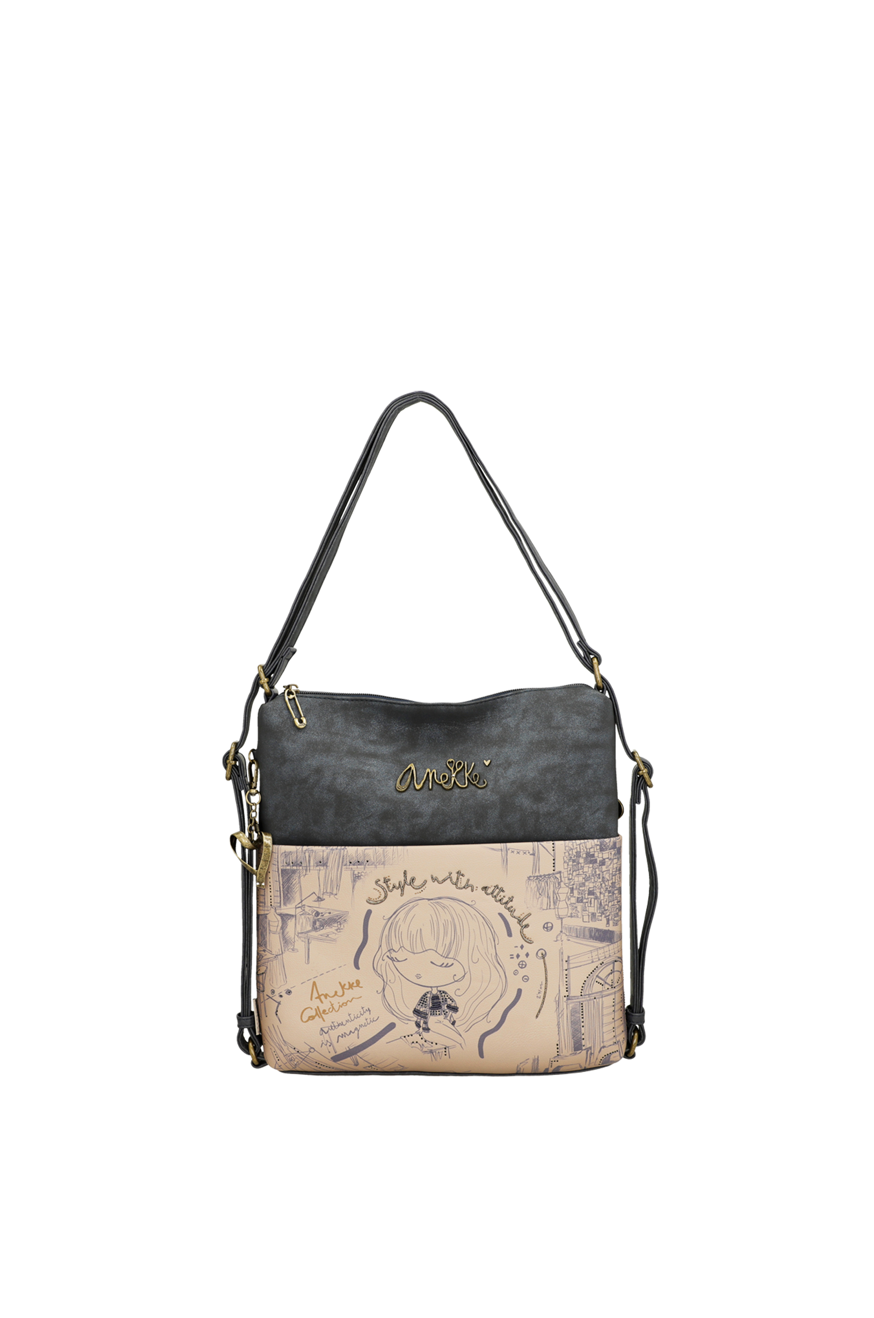 Anekke 2-in-1 Handtasche und Rucksack Studio