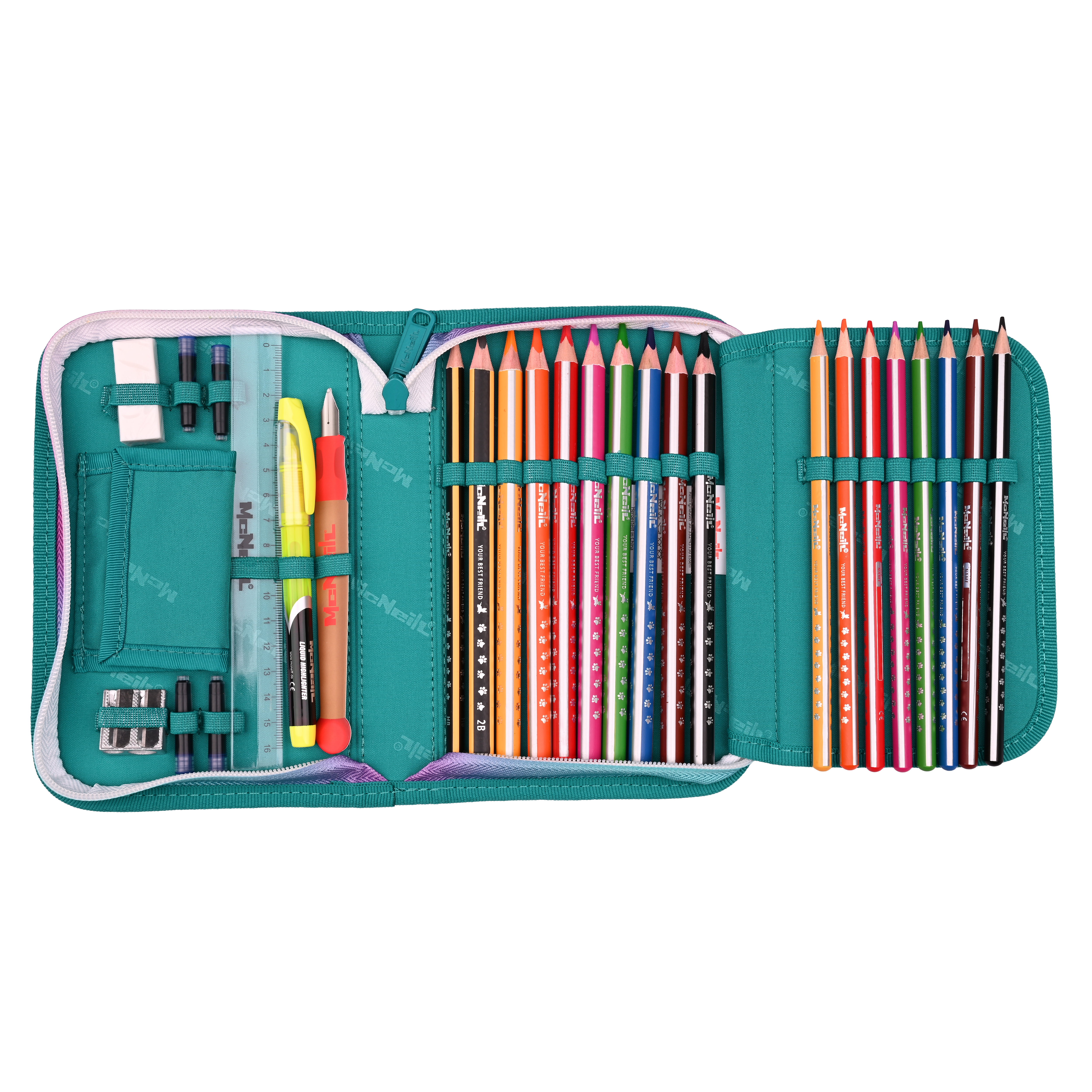 McNeill Schulranzen-Set Bravo Seafish 9-teilig