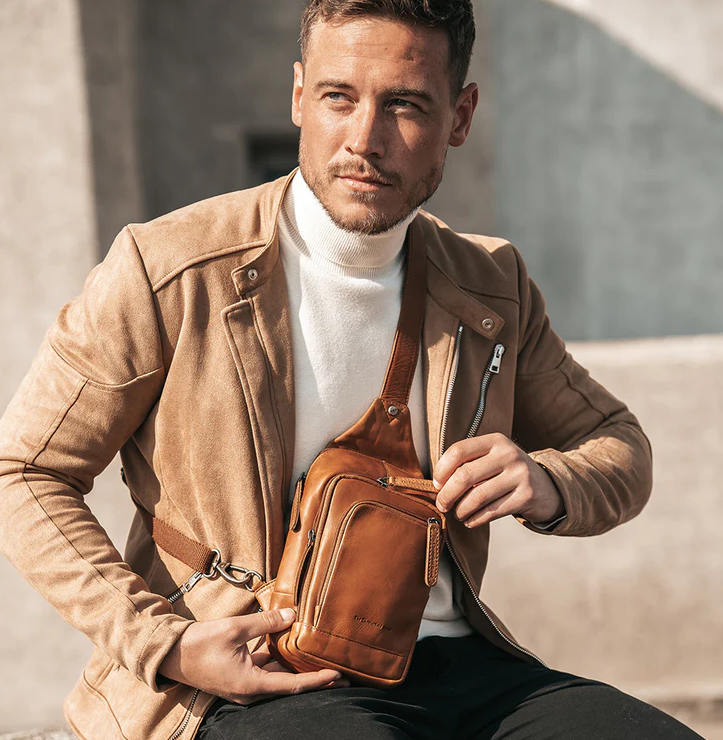 Chesterfield Umhängetasche Riga cognac