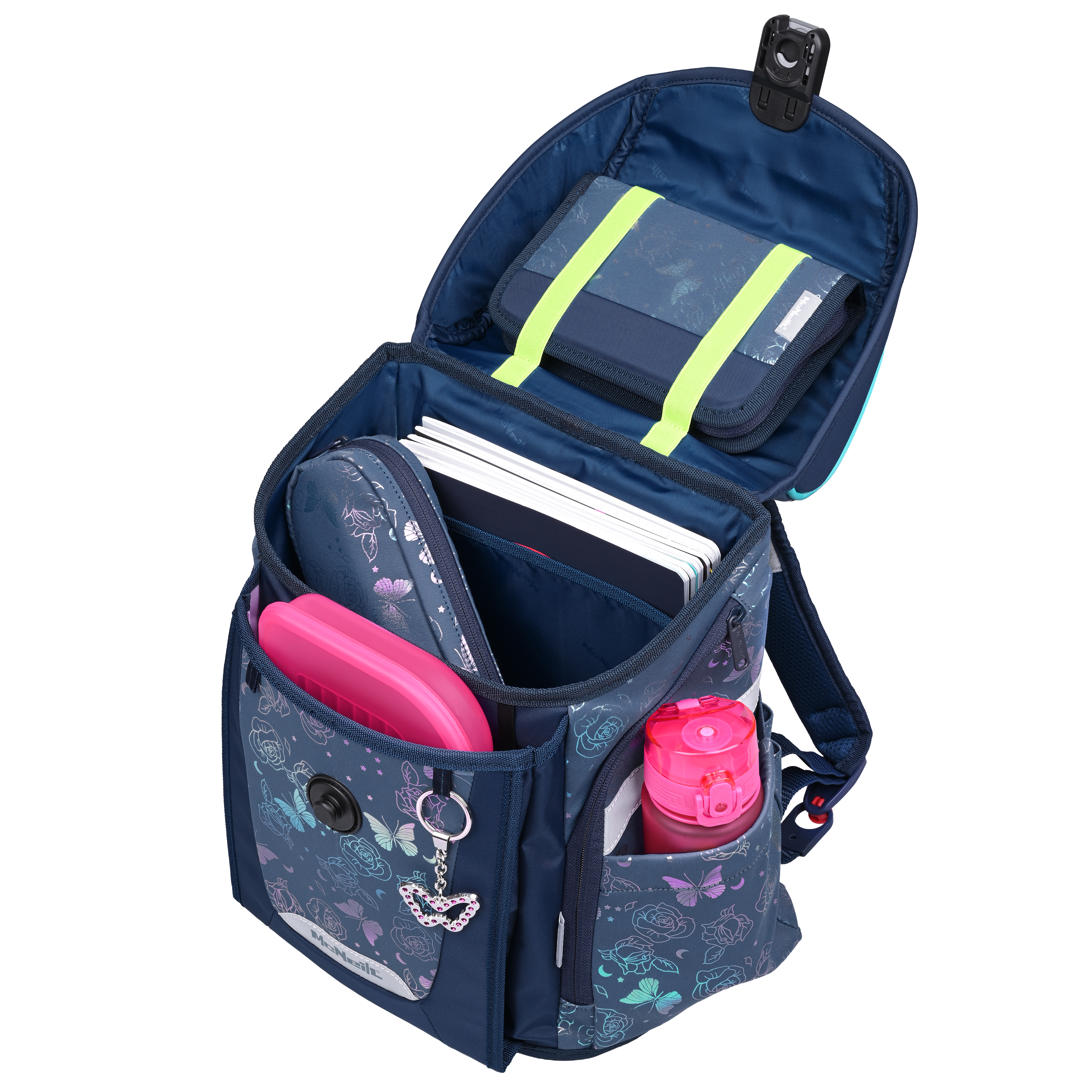 McNeill Schulranzen-Set Primo Roses 9-teilig 