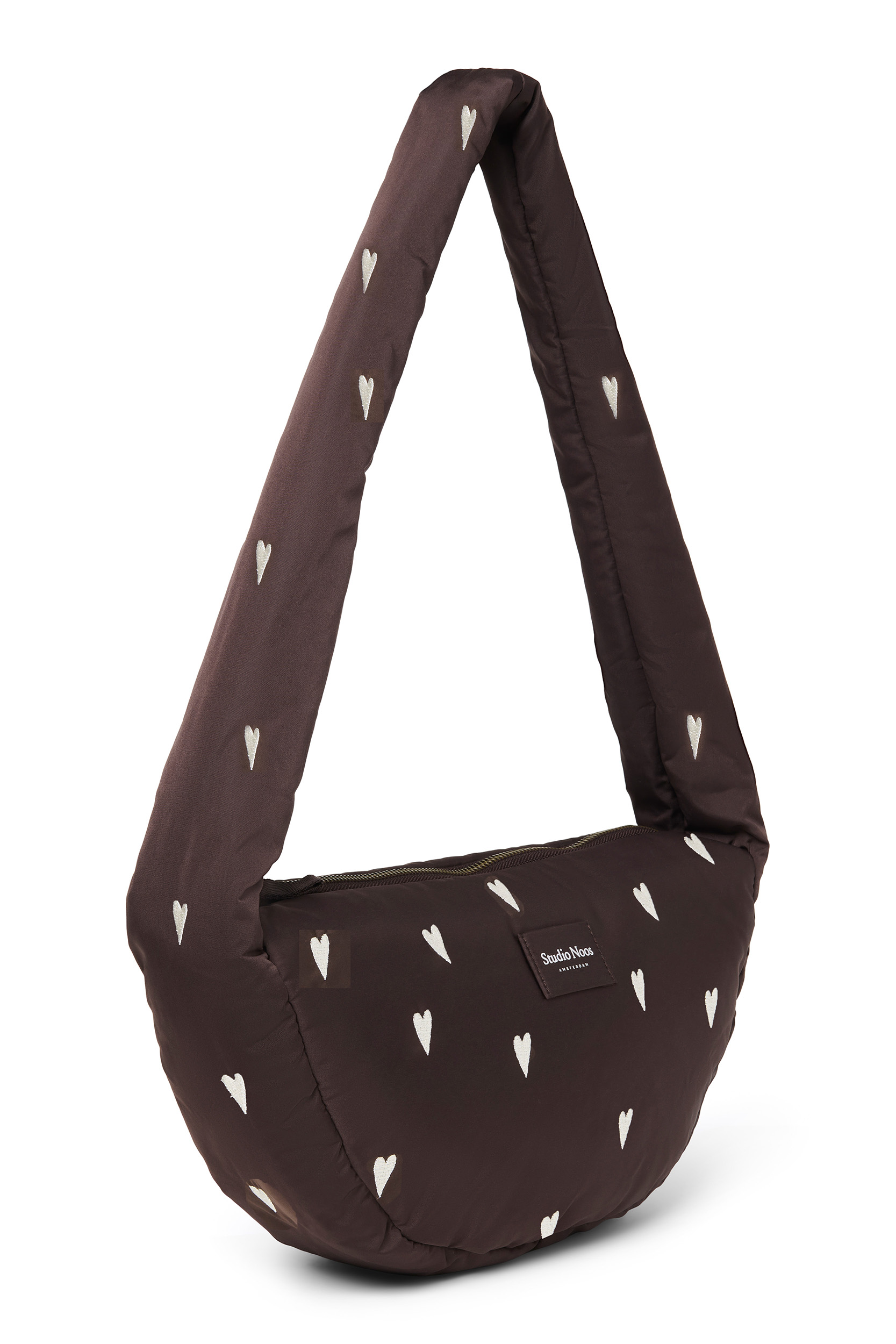 Studio Noos Puffy Mini Crossbody Bag Brown Hearts
