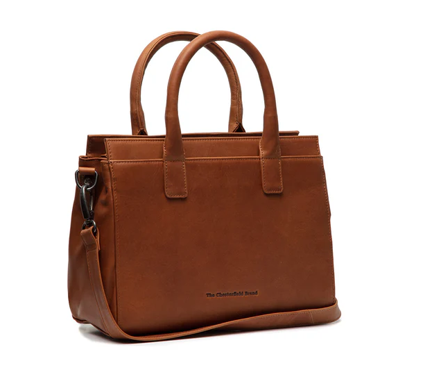 Chesterfield Leder Umhängetasche Garda cognac