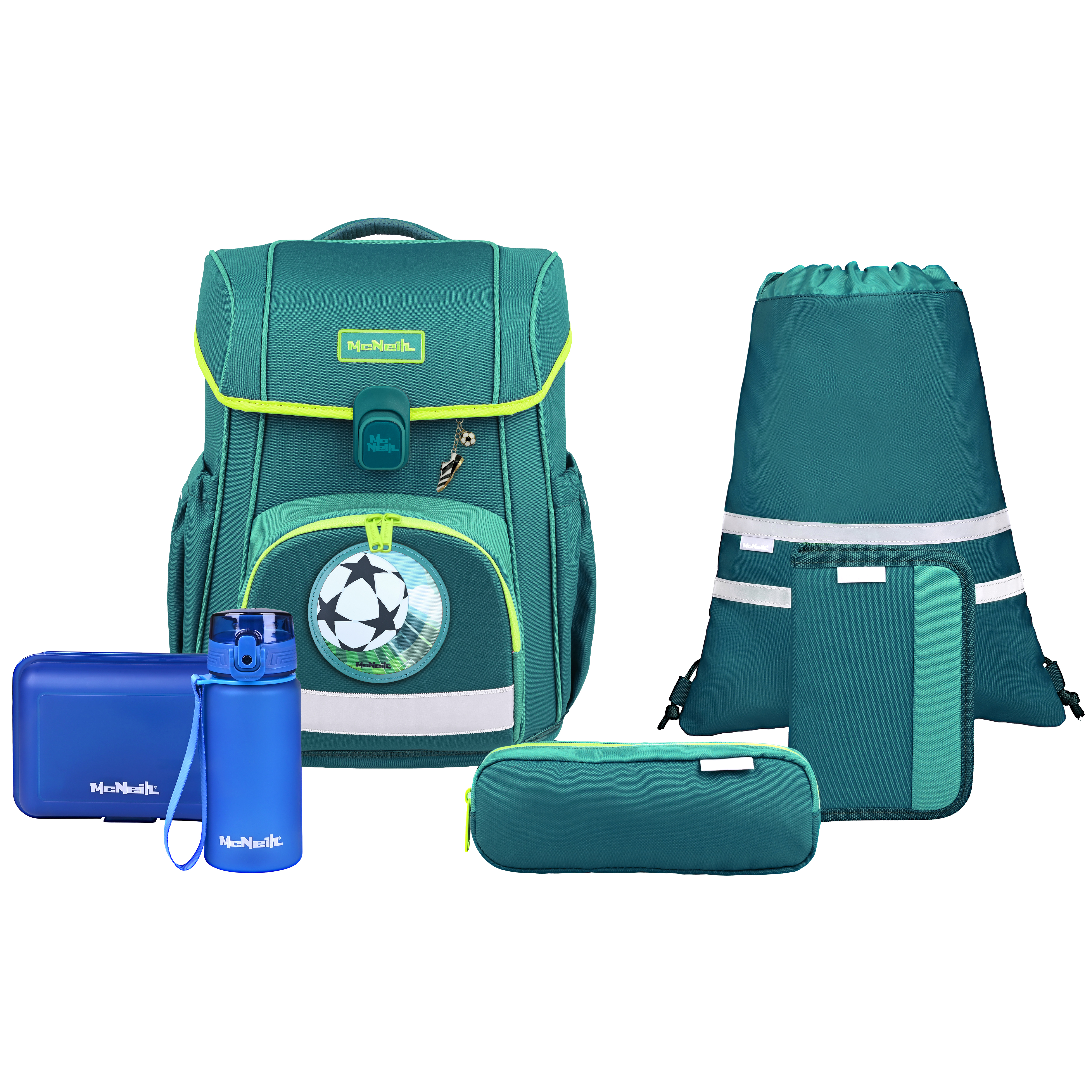 McNeill Schulranzen-Set Bravo Petrol 9-teilig 