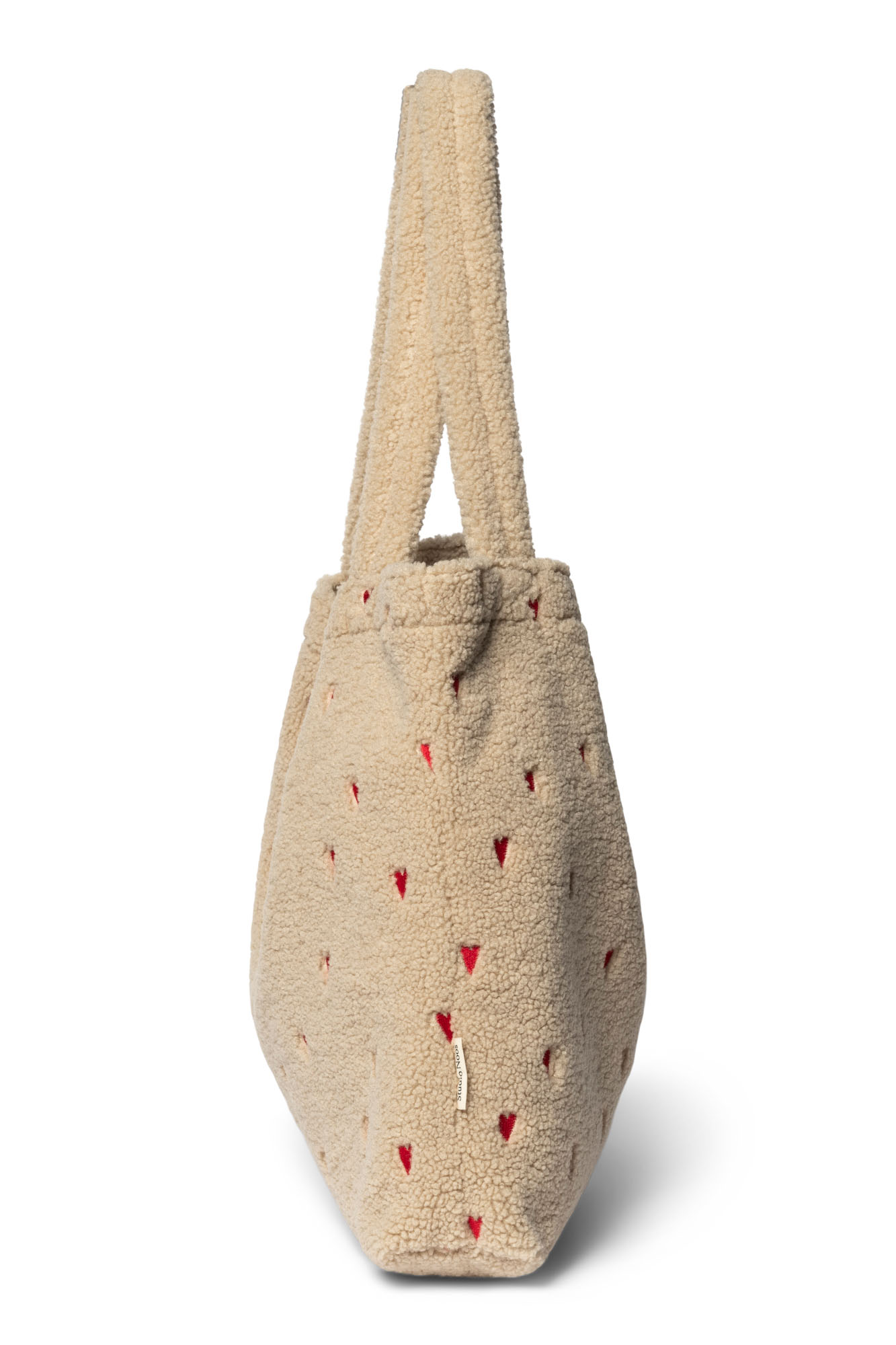 Studio Noos Teddy Mom Bag Ecru Hearts