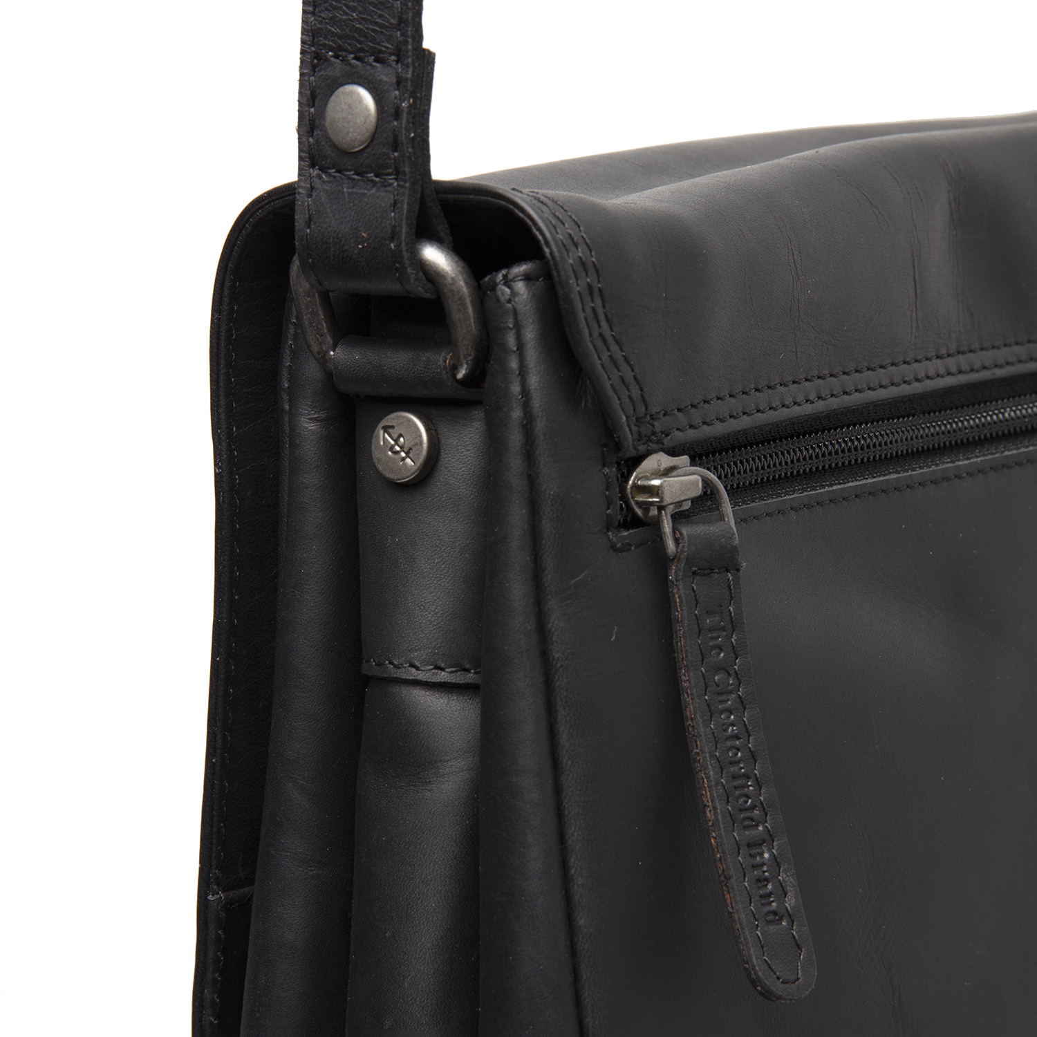 Chesterfield Leder Umhängetasche Laverton schwarz