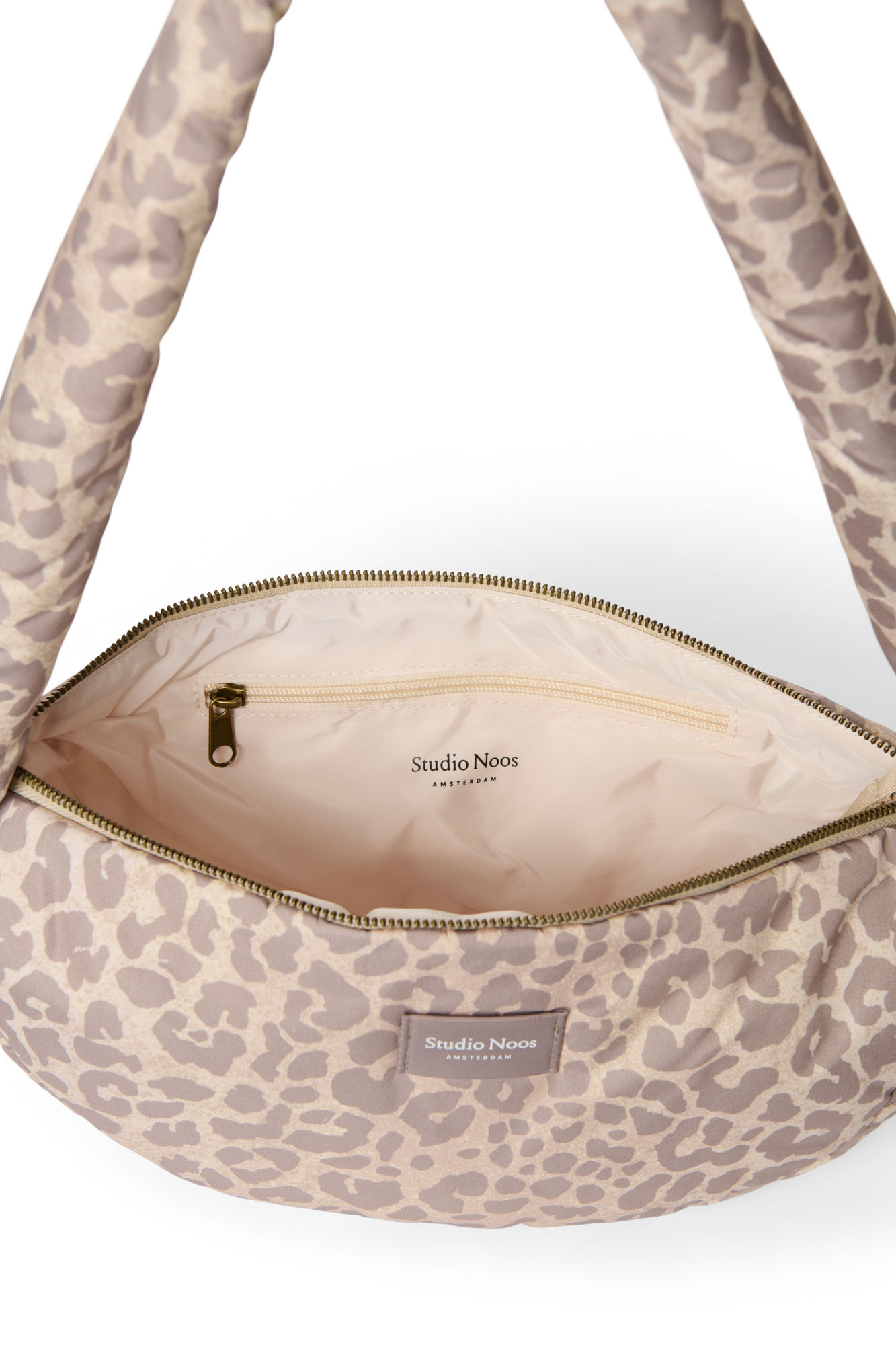 Studio Noos Puffy Mini Crossbody Bag Beige Leopard