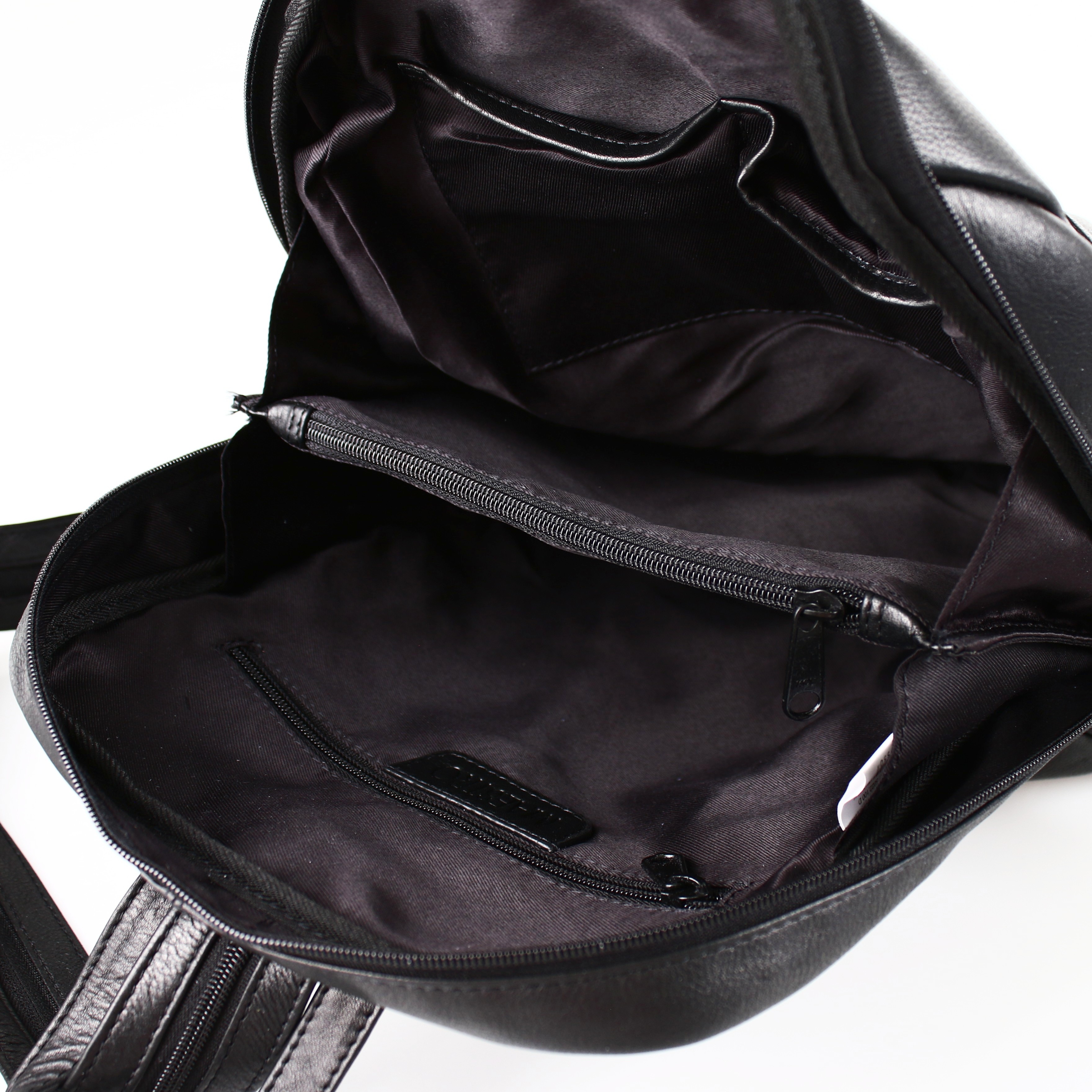 Maestro Leder City Rucksack schwarz