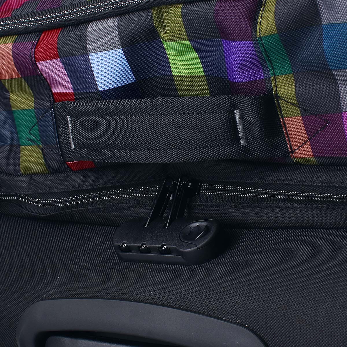 Reisetasche mit Rollen Rainbow multicolor-check M