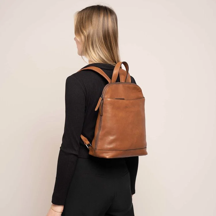 Chesterfield Leder Rucksack Bolzano cognac