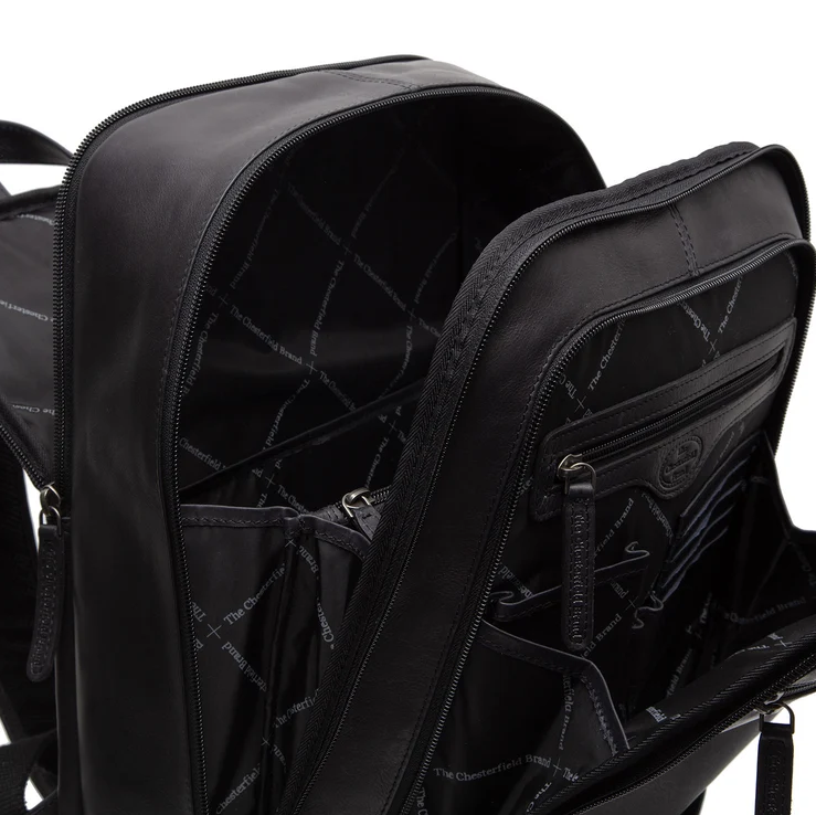 Chesterfield Laptoprucksack Detroit schwarz