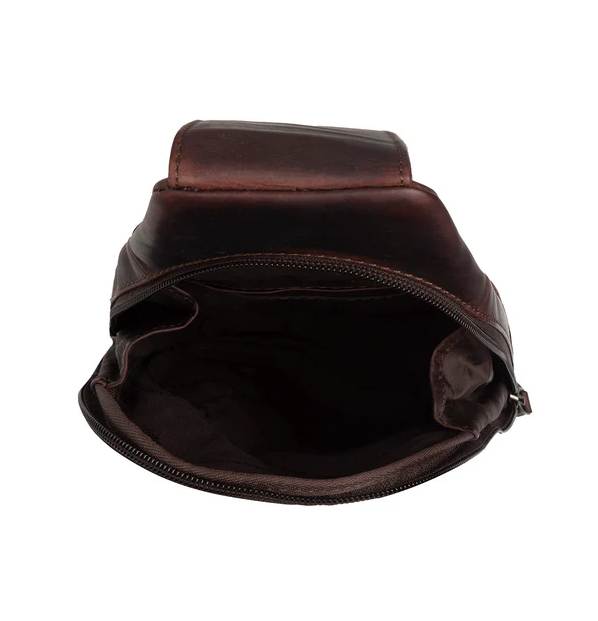 Chesterfield Leder Umhängetasche Bowey braun