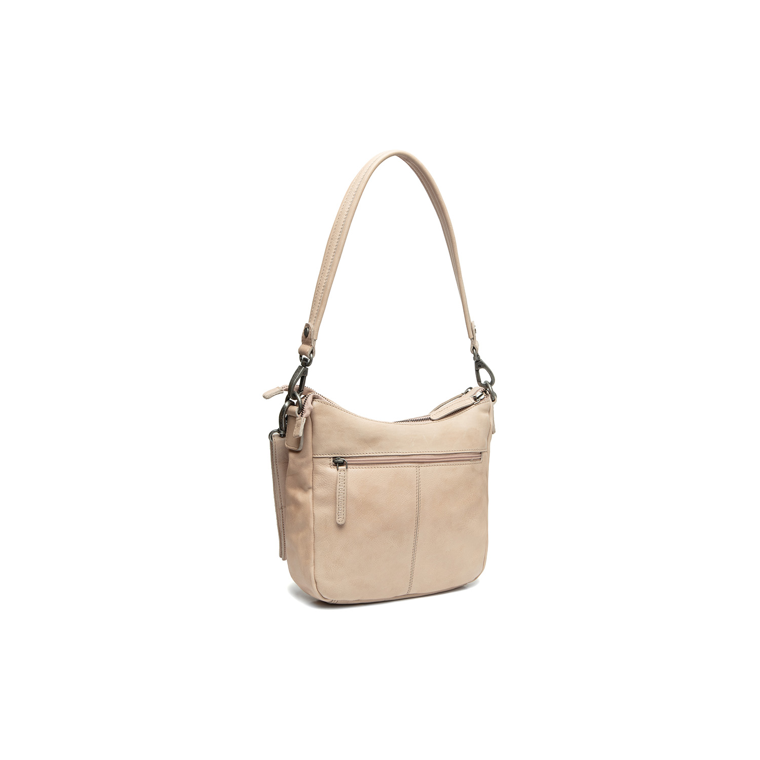 Chesterfield Leder Umhängetasche Caroline beige