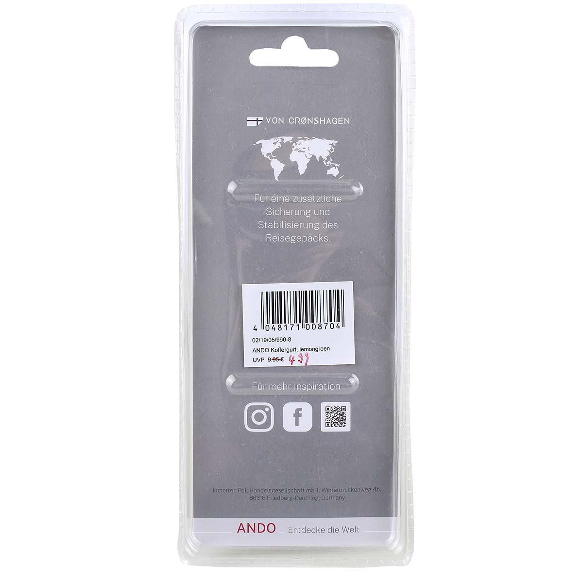 von Cronshagen Koffergurt Lemongreen