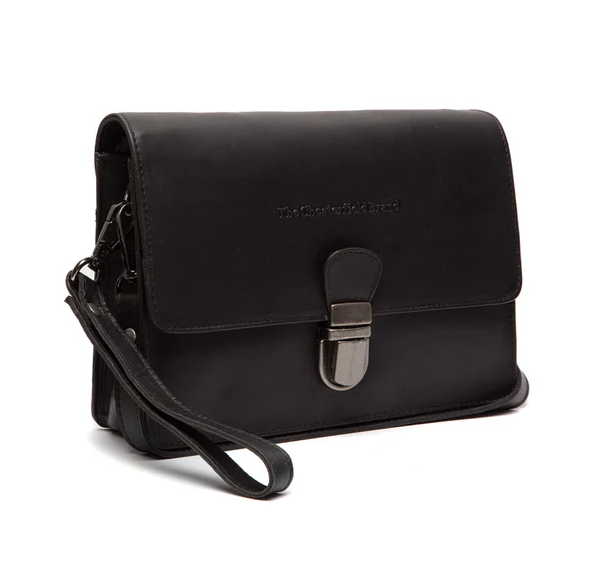 Chesterfield Leder Umhängetasche Lucca schwarz
