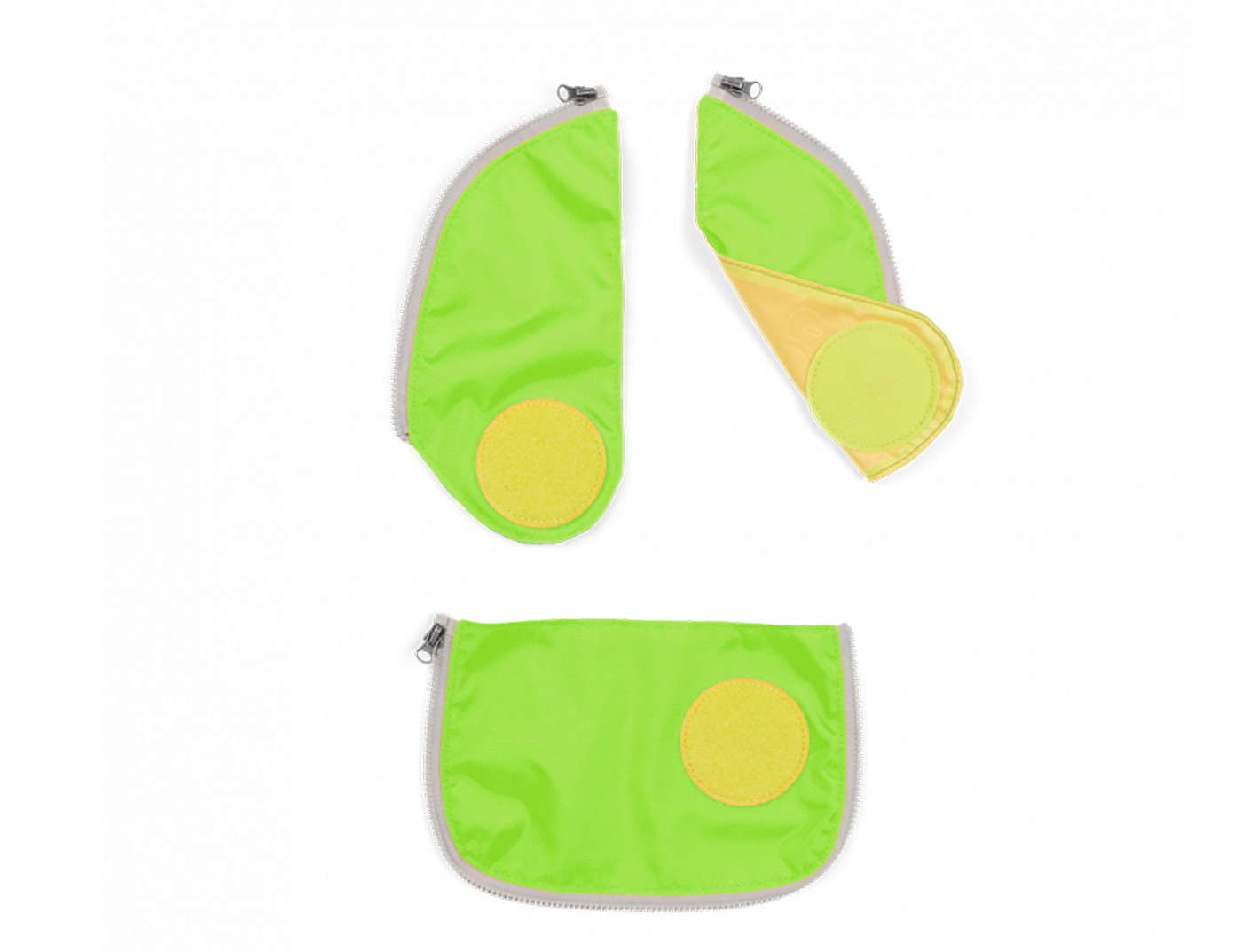 Ergobag Pack Cubo Cubo Light Wide Sicherheits Zip-Set Grün 3-teilig