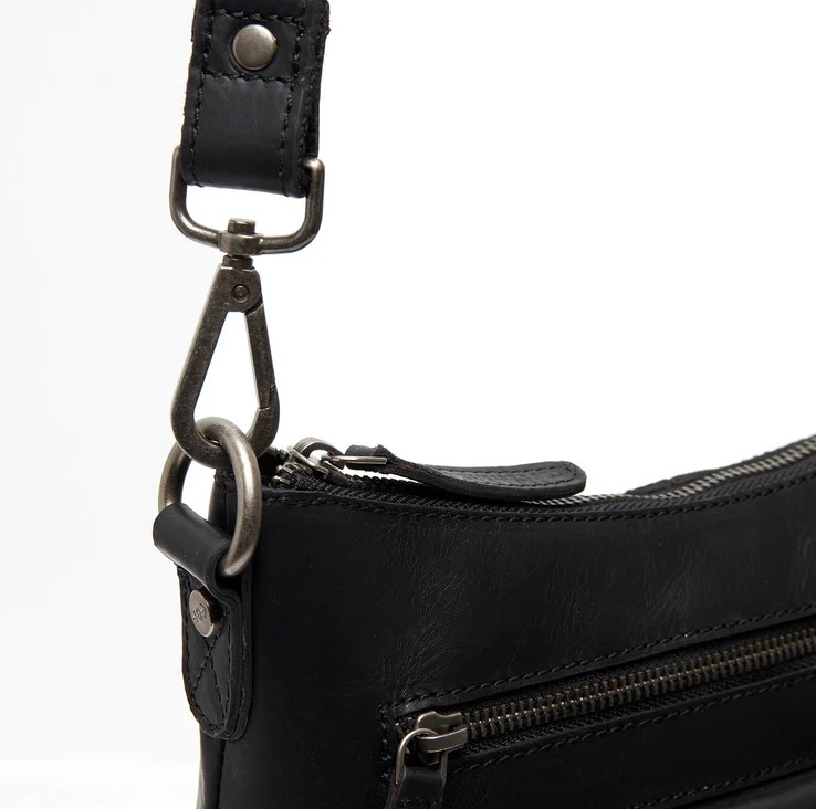Chesterfield Leder Umhängetasche Ronda schwarz