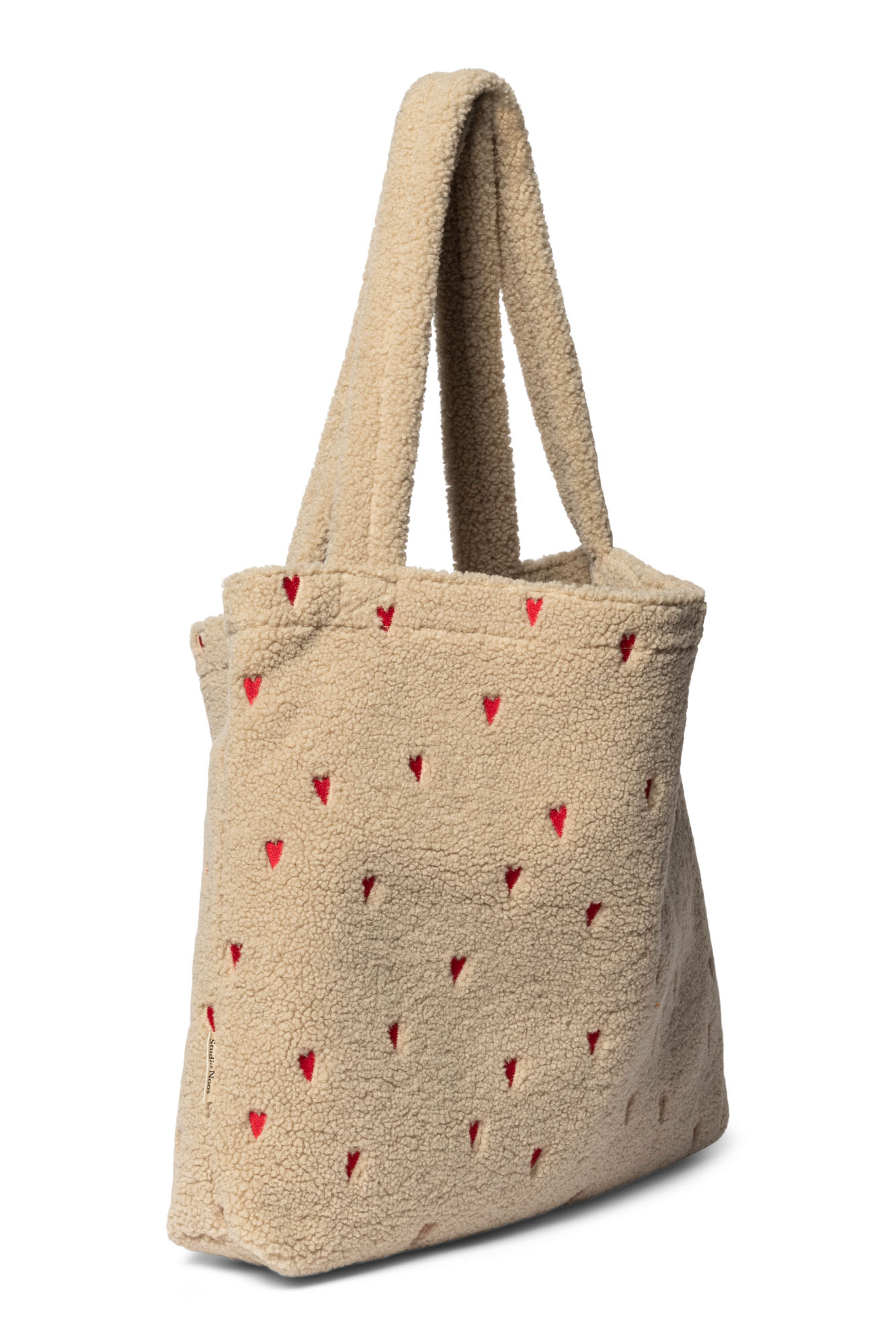 Studio Noos Teddy Mom Bag Ecru Hearts