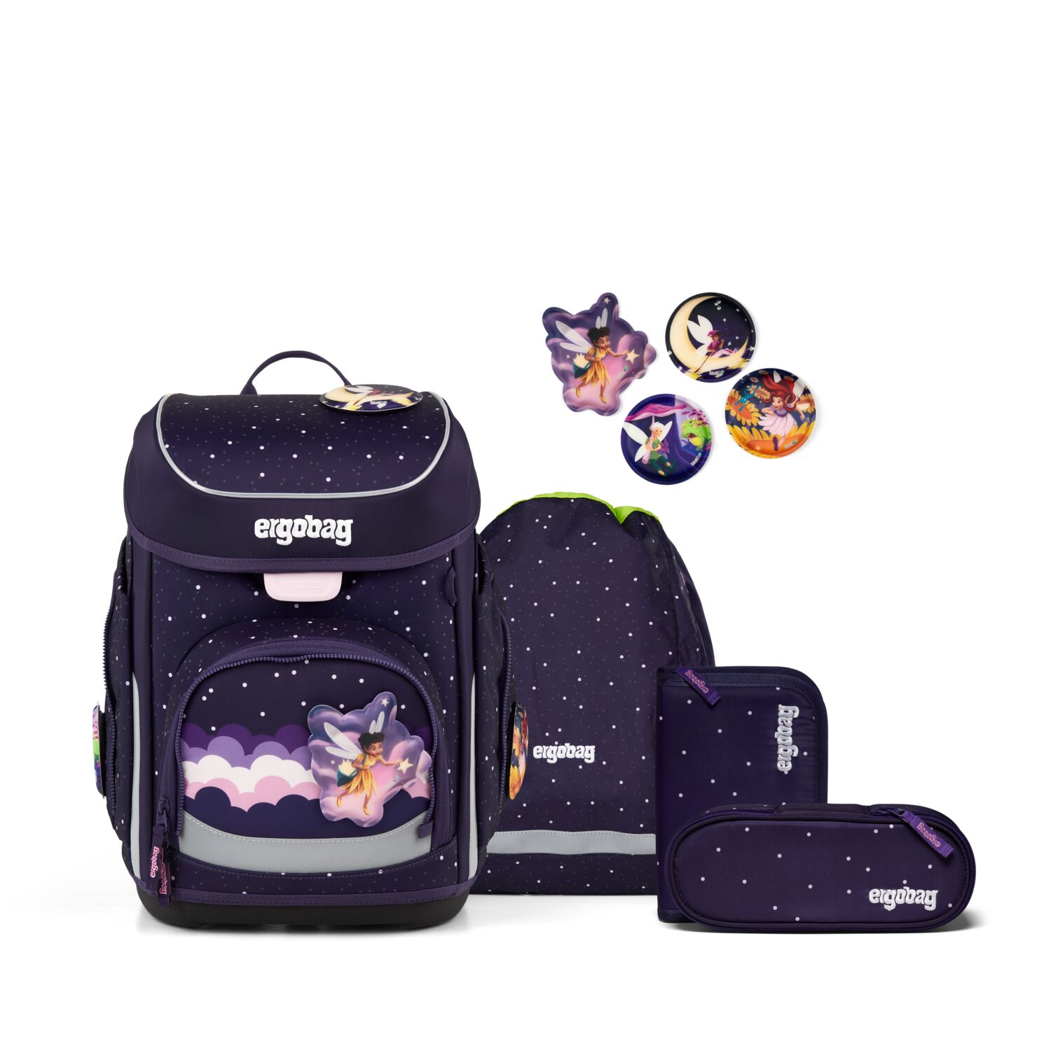 Ergobag Schulranzen-Set Cubo Sternguckbär