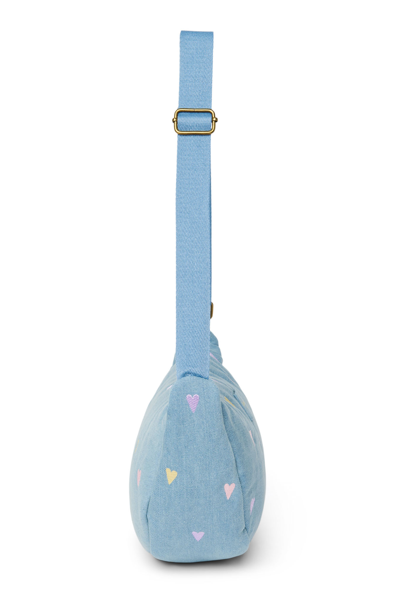 Studio Noos Denim Adult Fanny Pack Light Blue Hearts