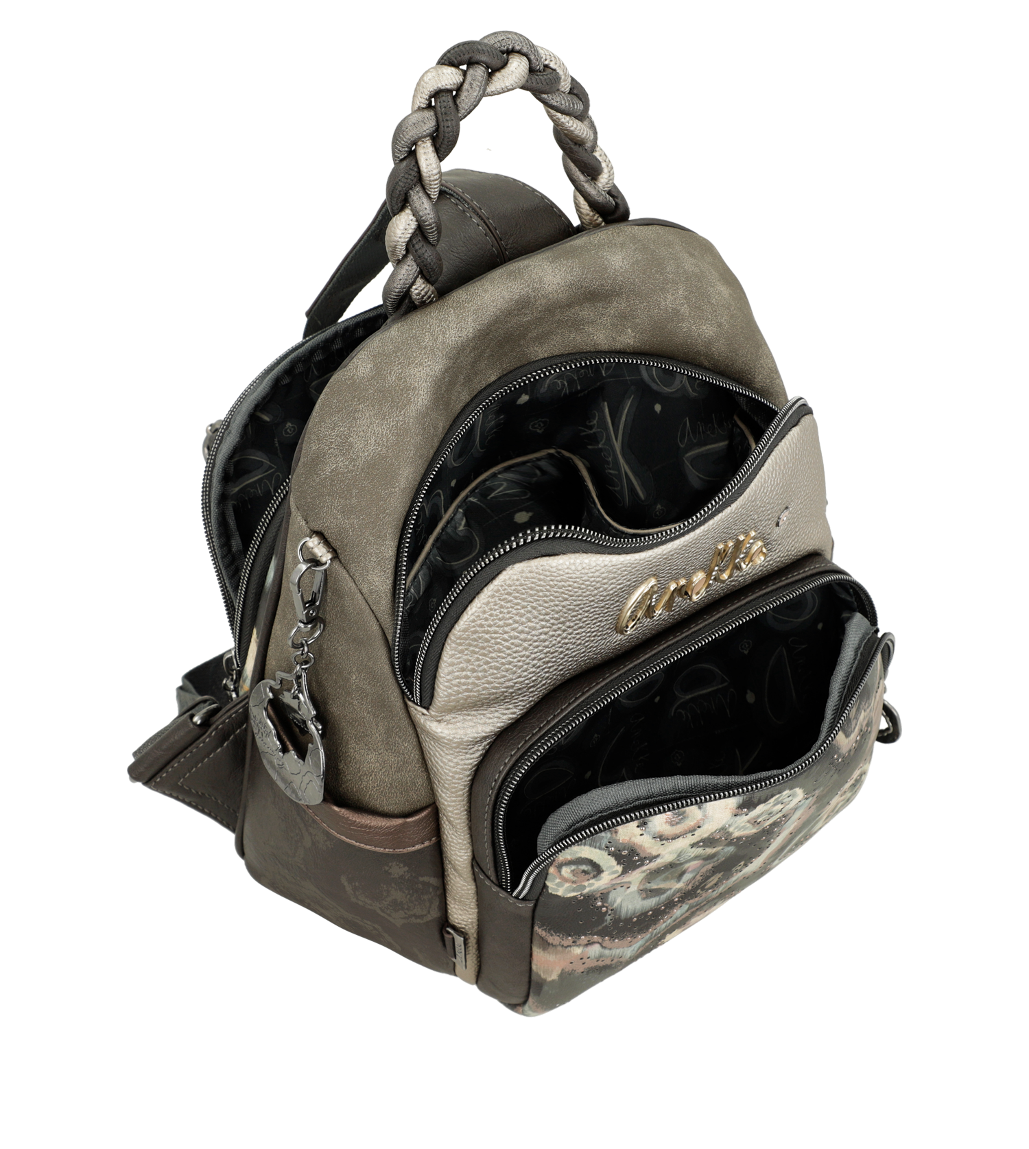 Anekke Rucksack geflochtener Griff Manifesto