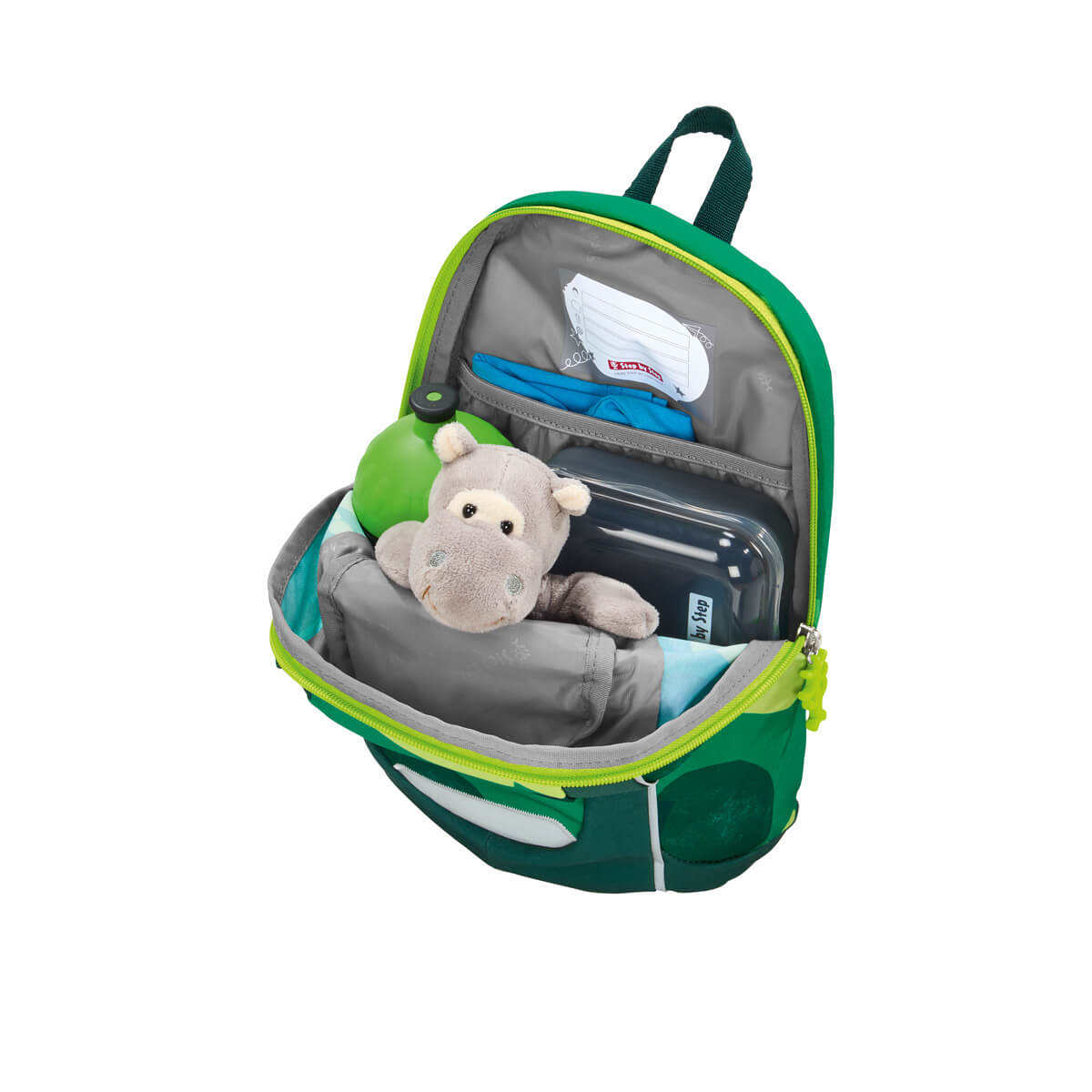 Step by Step Kindergartenrucksack-Set KIGA MINI Little Wild Cat Chiko grün