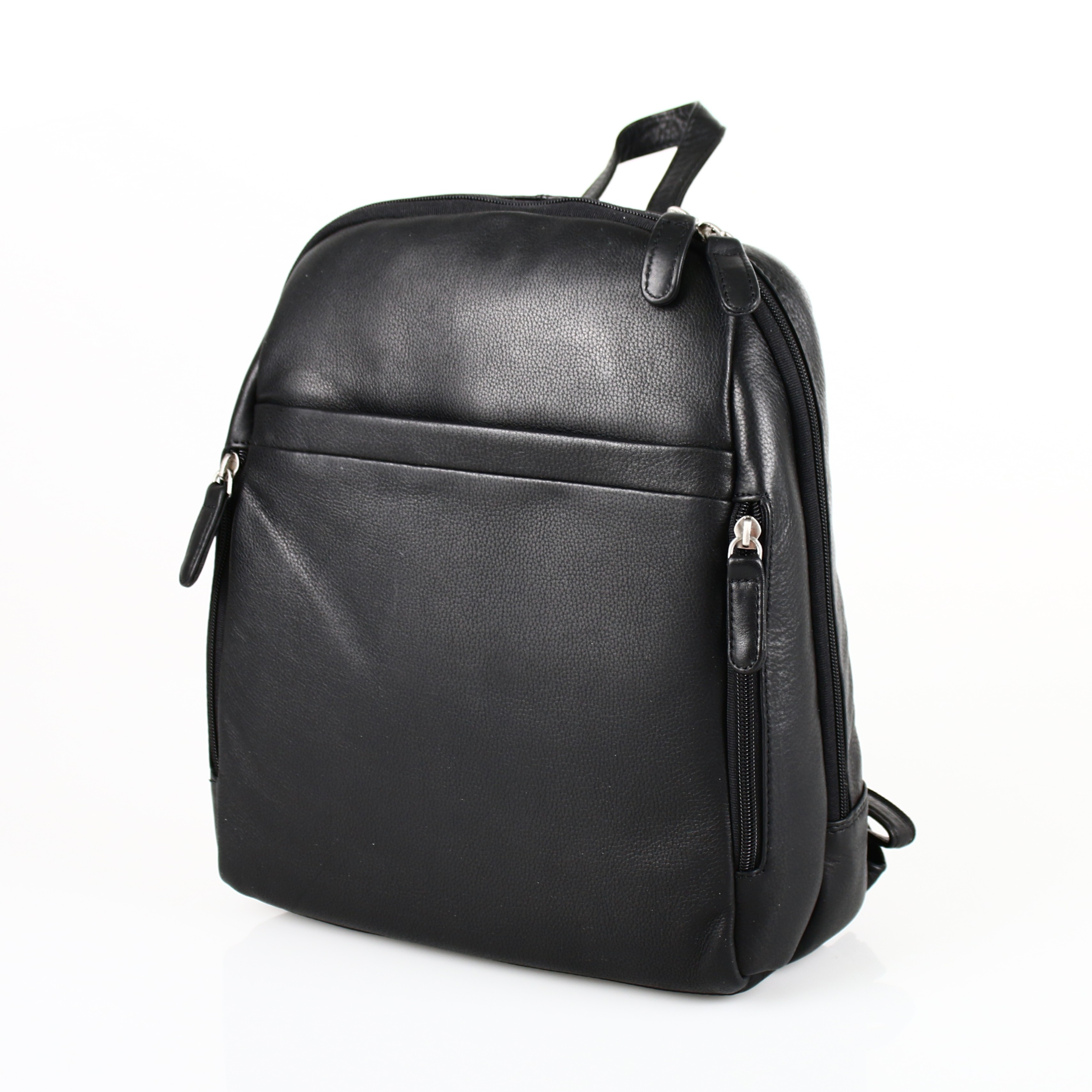 Maestro Leder City Rucksack schwarz
