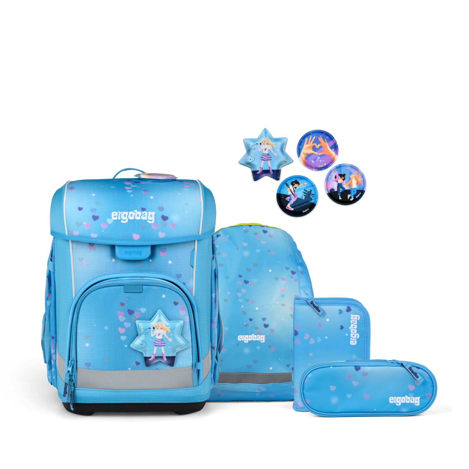 Ergobag Schulranzen-Set Cubo Light BühnenfieBär 2027