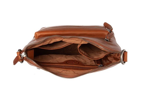 Chesterfield Leder Umhängetasche Ronda cognac 