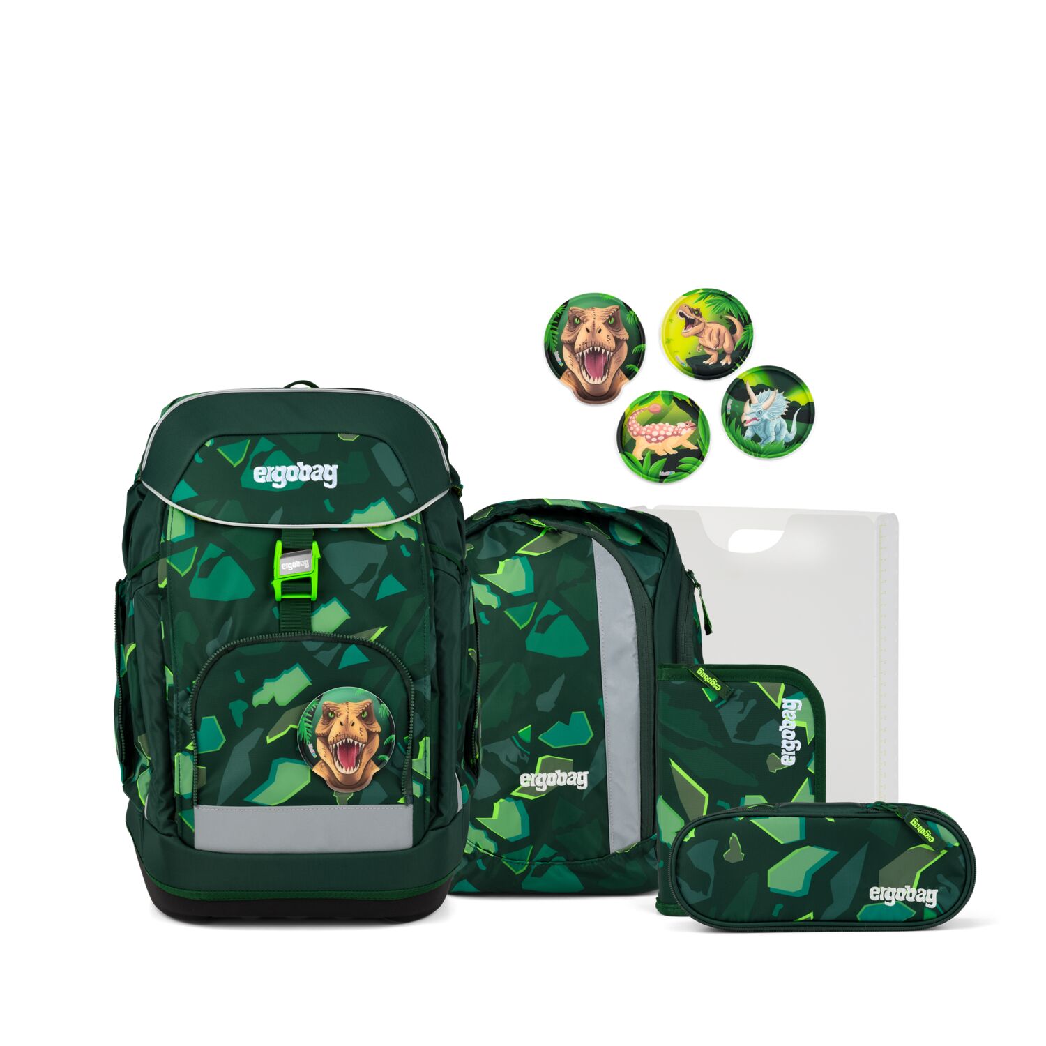 Ergobag Schulranzen-Set Maxi DinosauriBär 2027