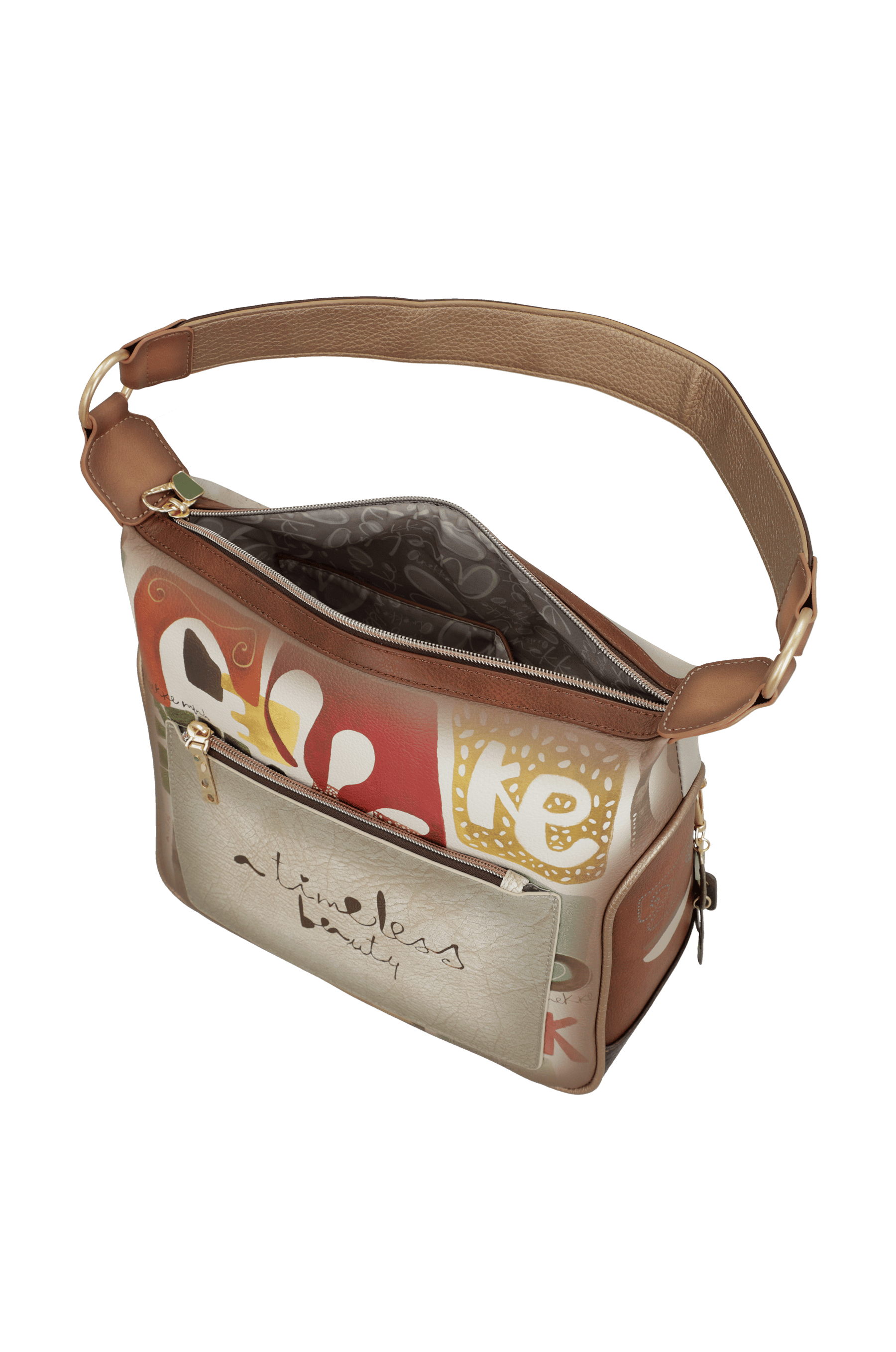 Anekke Schultertasche mit Umhängeriemen Muse